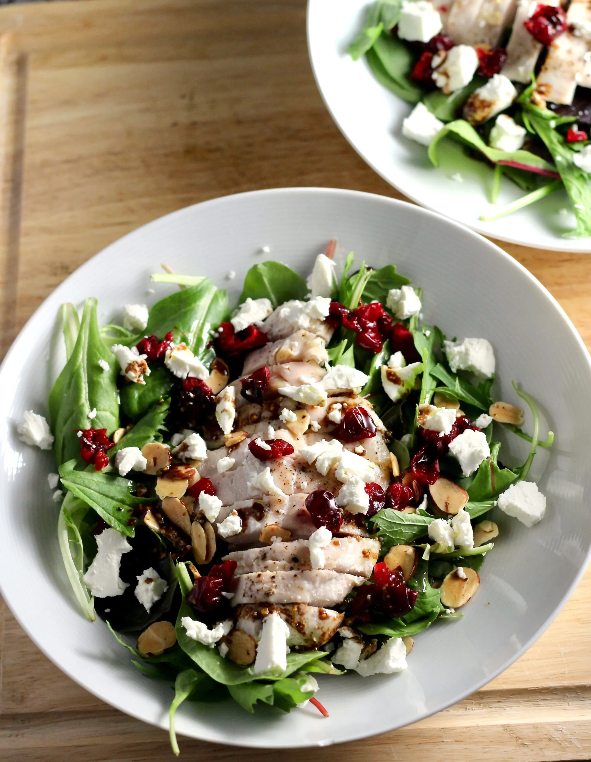Simple Salad with Goat Cheese and Cranberries