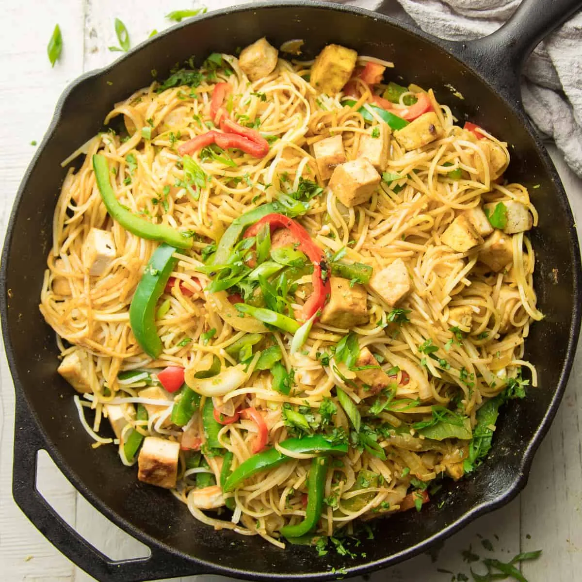 Singapore Curry Tofu Noodles