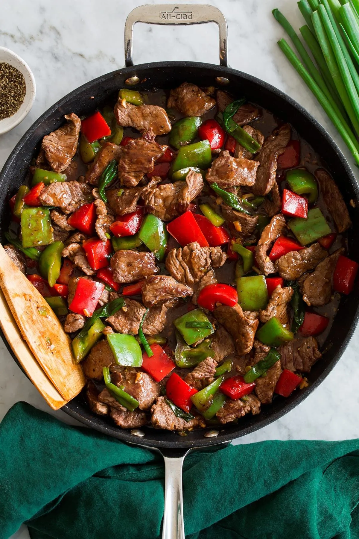 Sirloin Steak with Grilled Bell Peppers