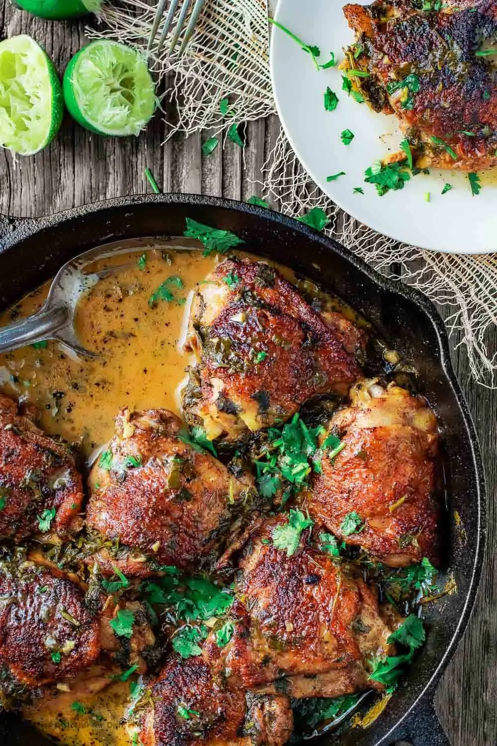 Skillet Cilantro Lime Chicken Thighs
