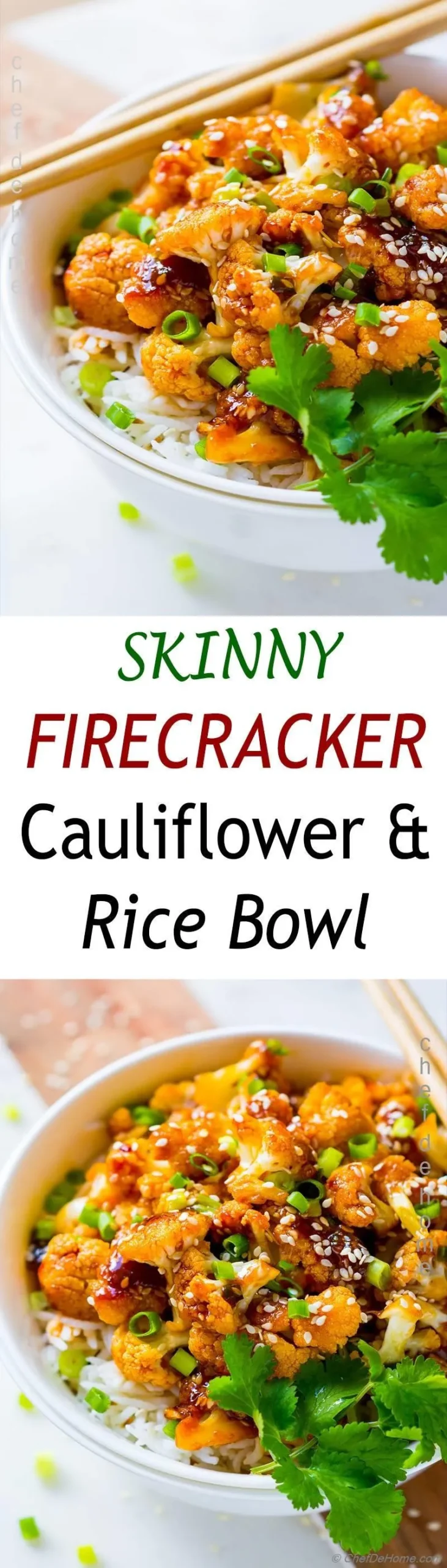 Skinny Firecracker Cauliflower Rice Bowl