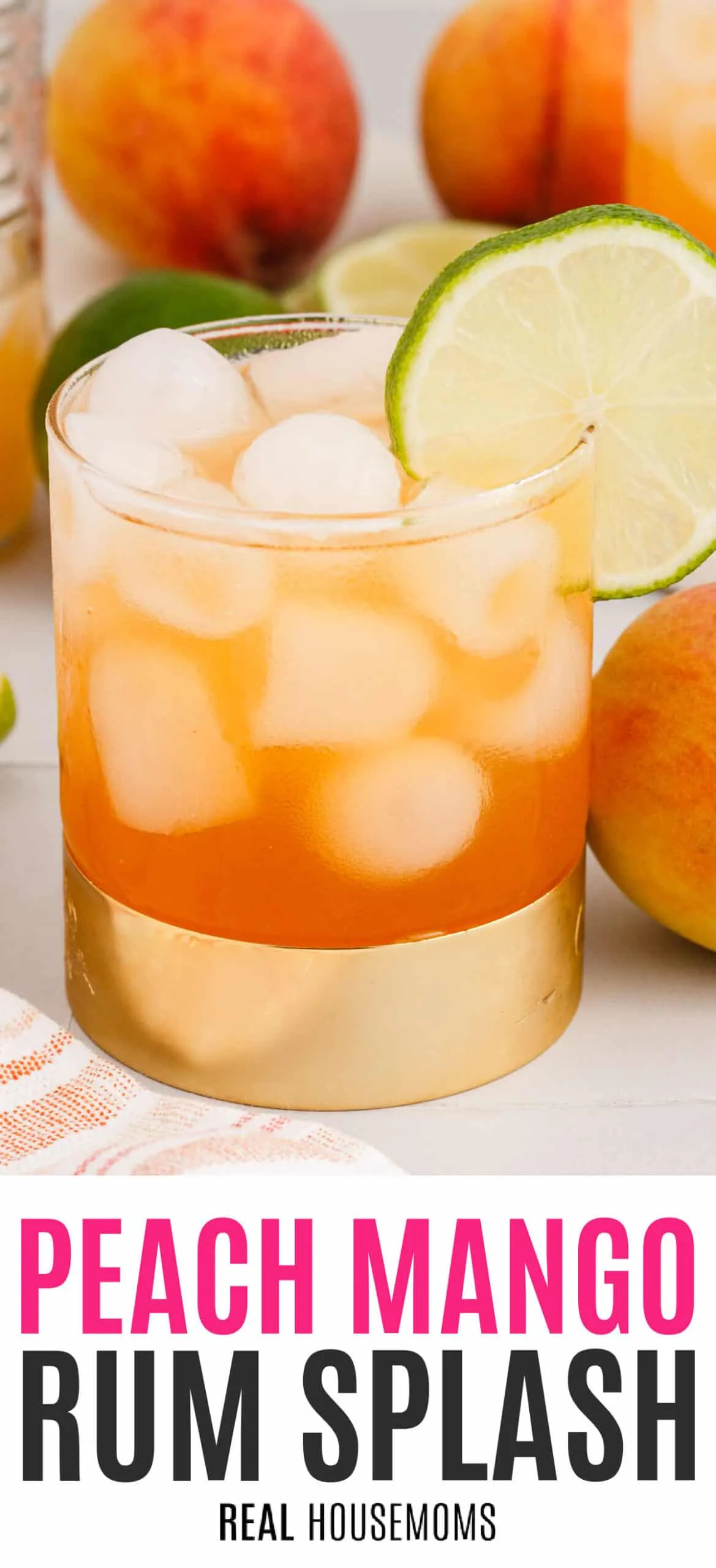 Sliced Peaches in Lime Rum Sauce