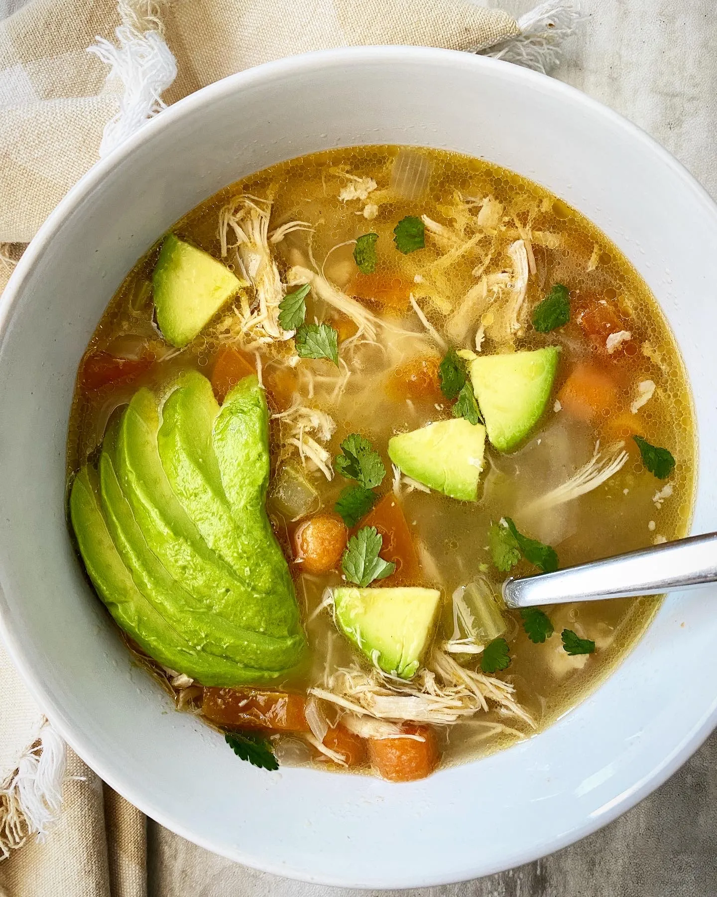 Slow Cooker Chicken Avocado Soup