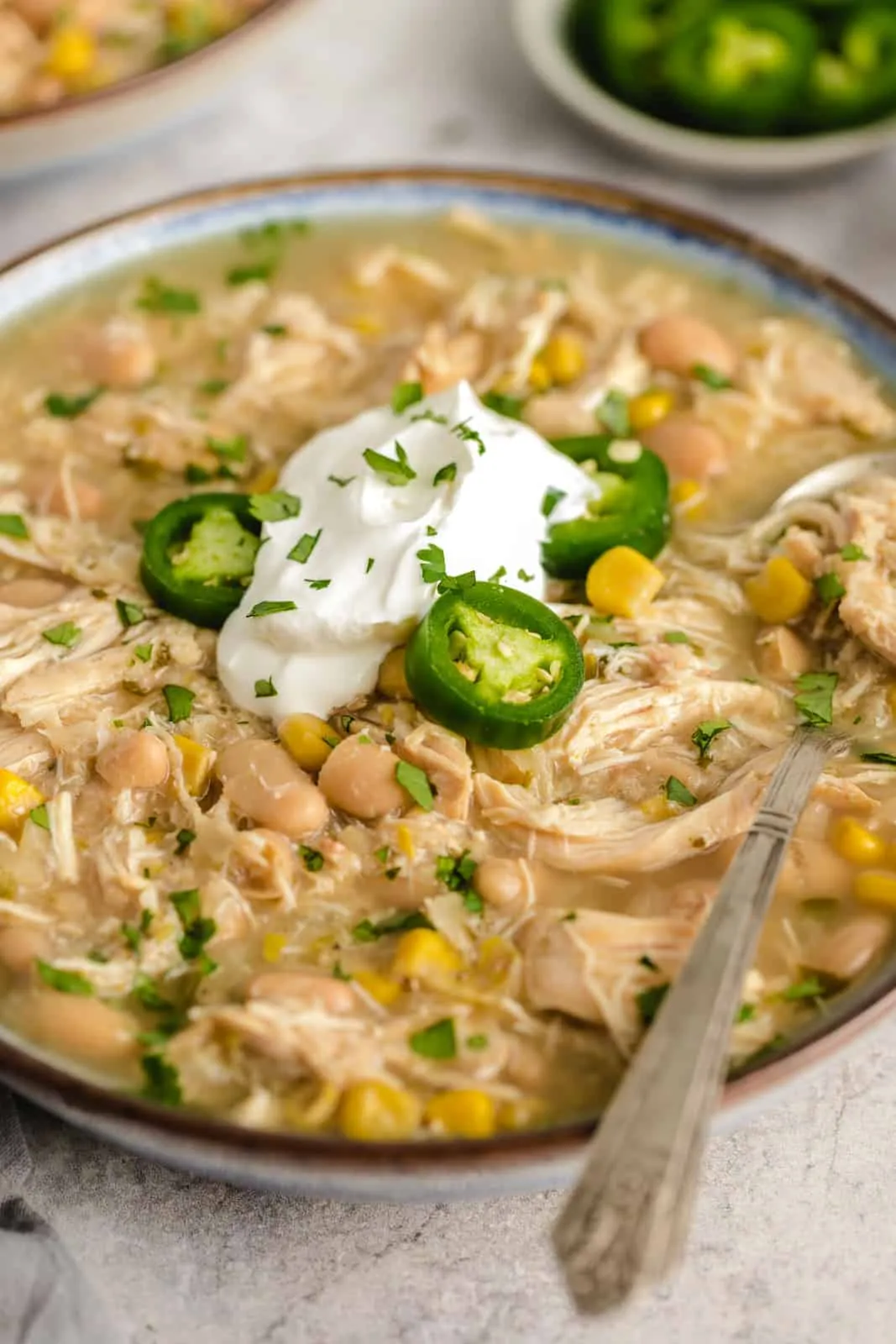 Slow Cooker Coconut Lime White Chicken Chili