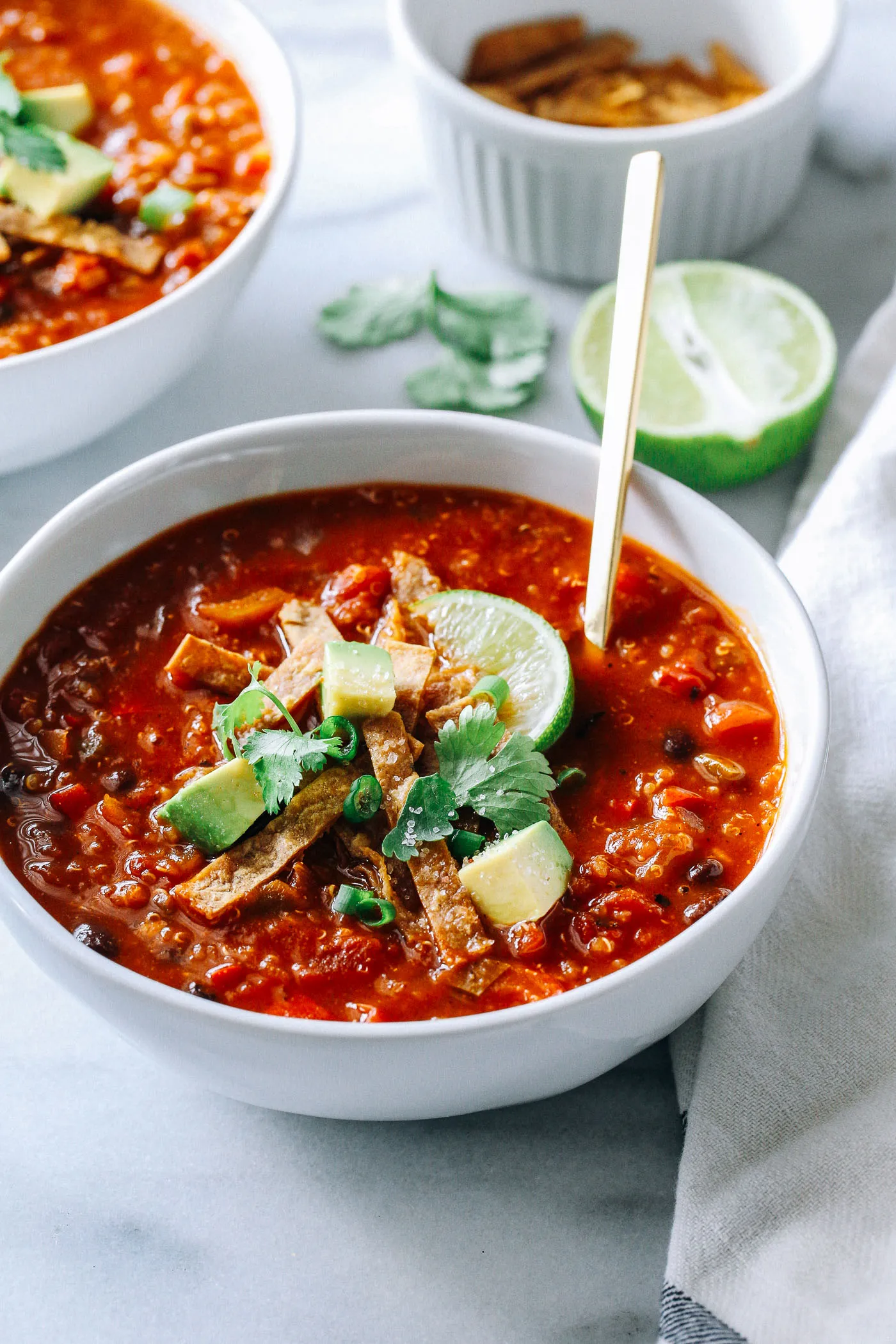Slow Cooker Quinoa Tortilla Soup