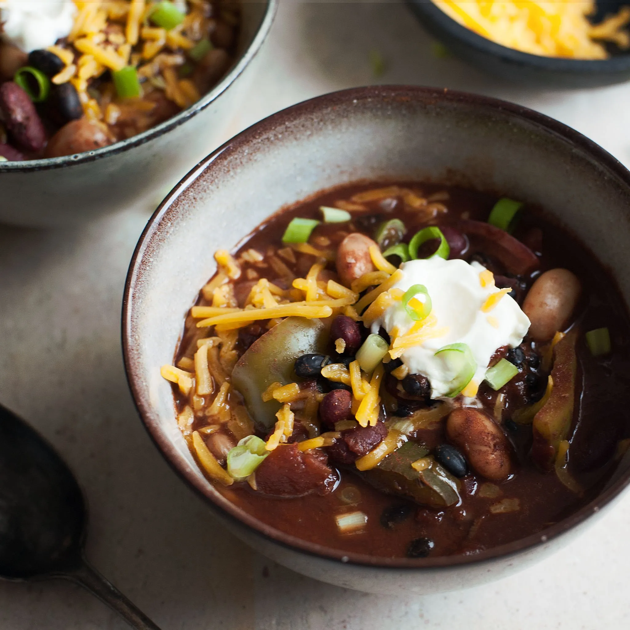 Slow Cooker Three Bean Chili
