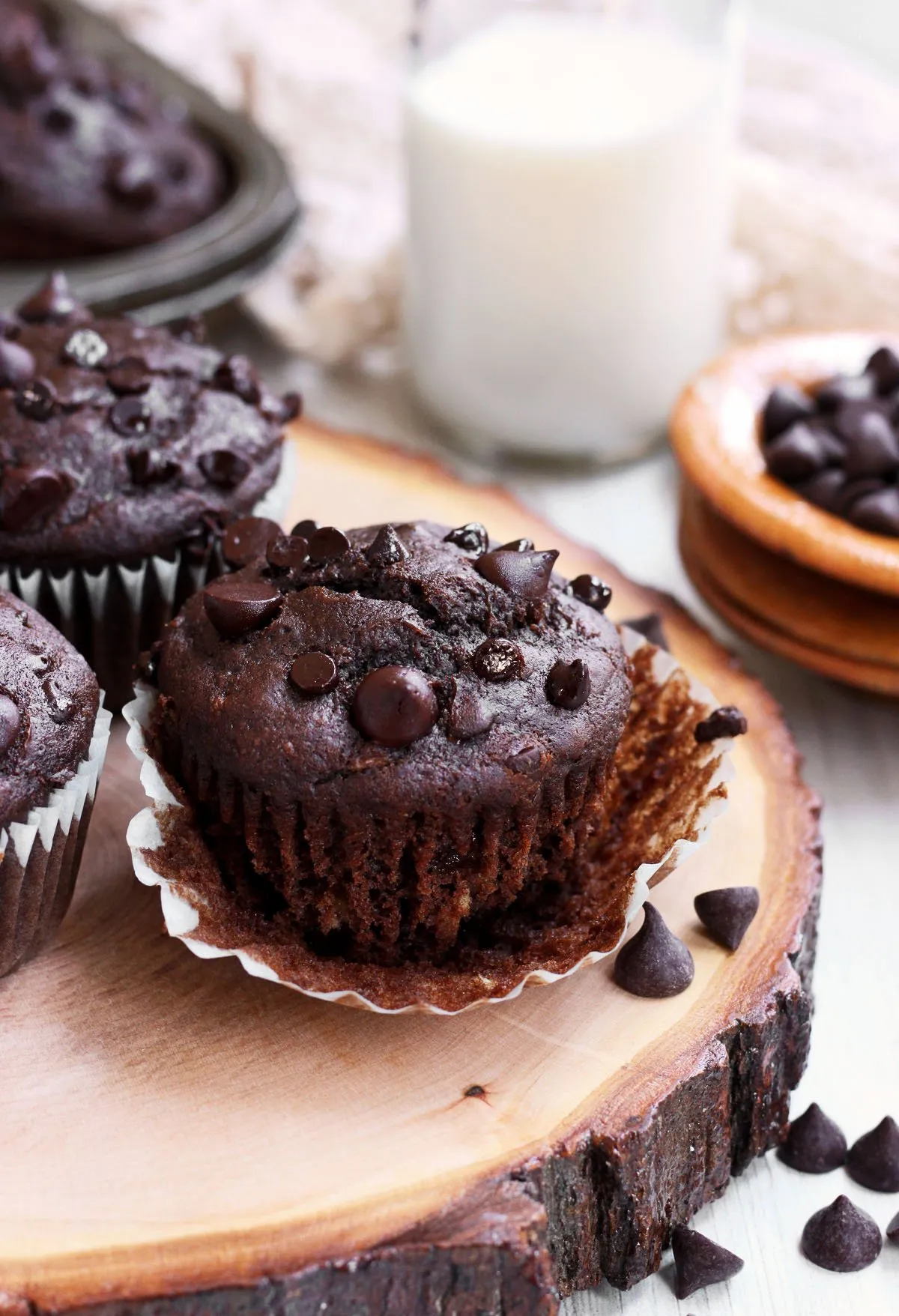 Small Batch Chocolate Banana Muffins