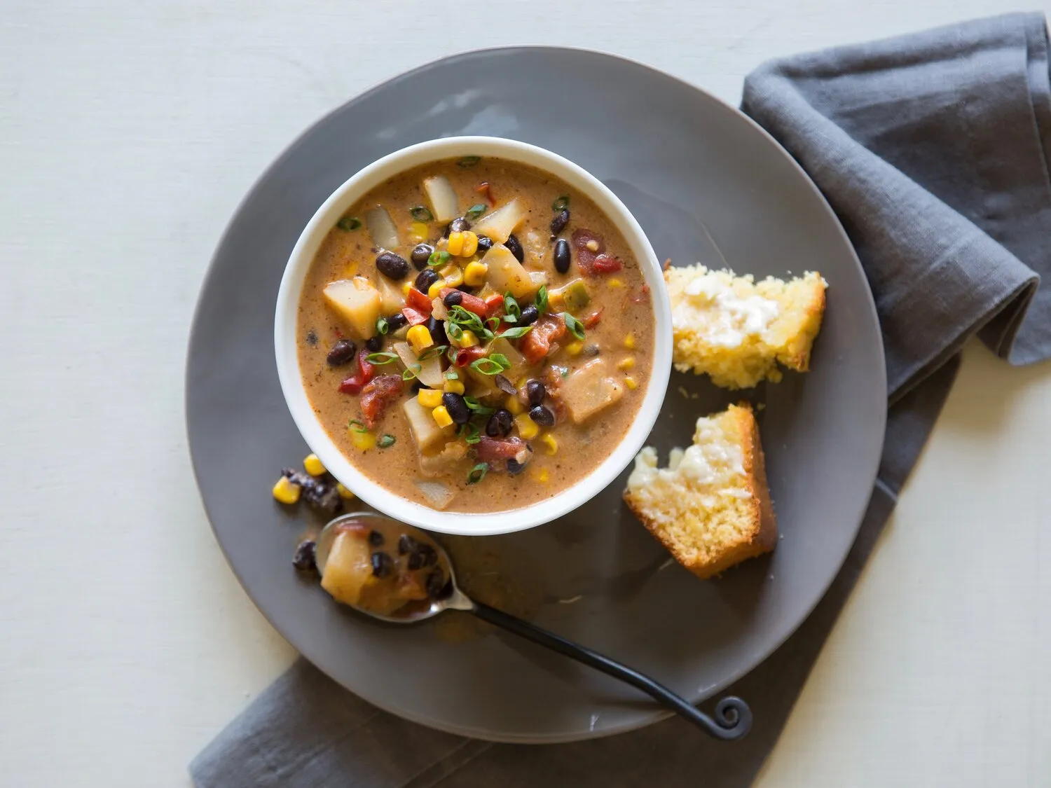 Smoky Black Bean and Corn Chowder