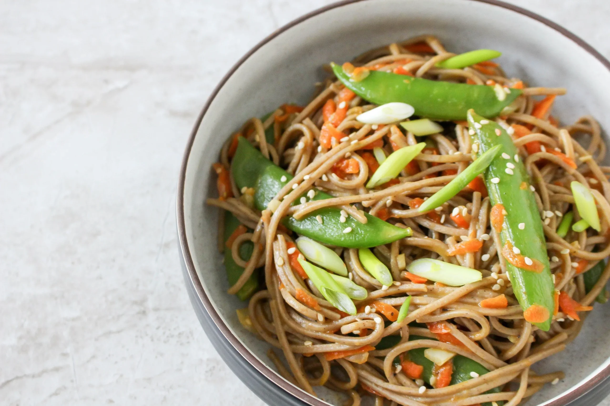 Soba with Sesame Peanut Sauce