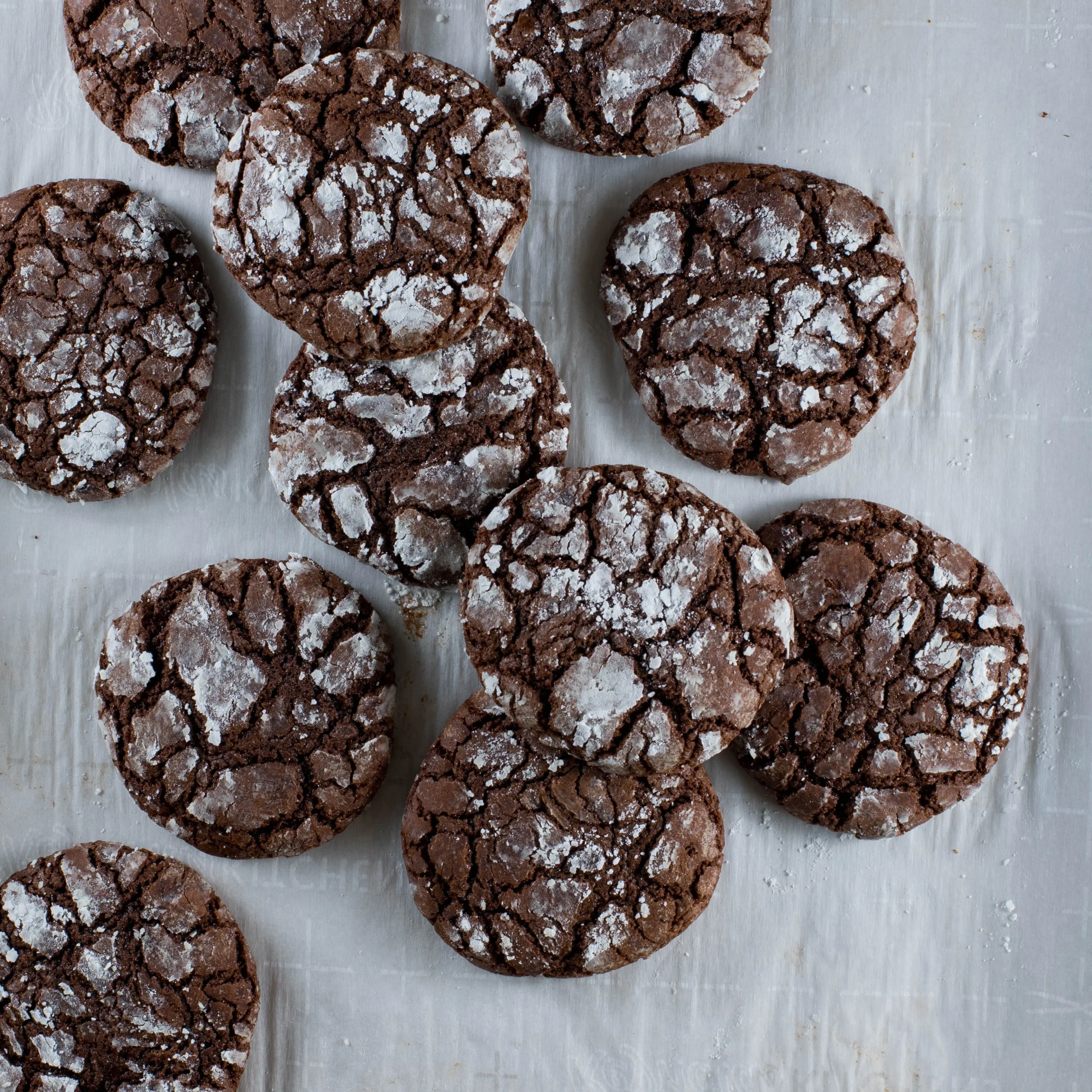 Sourdough Chocolate Crinkle Cookies