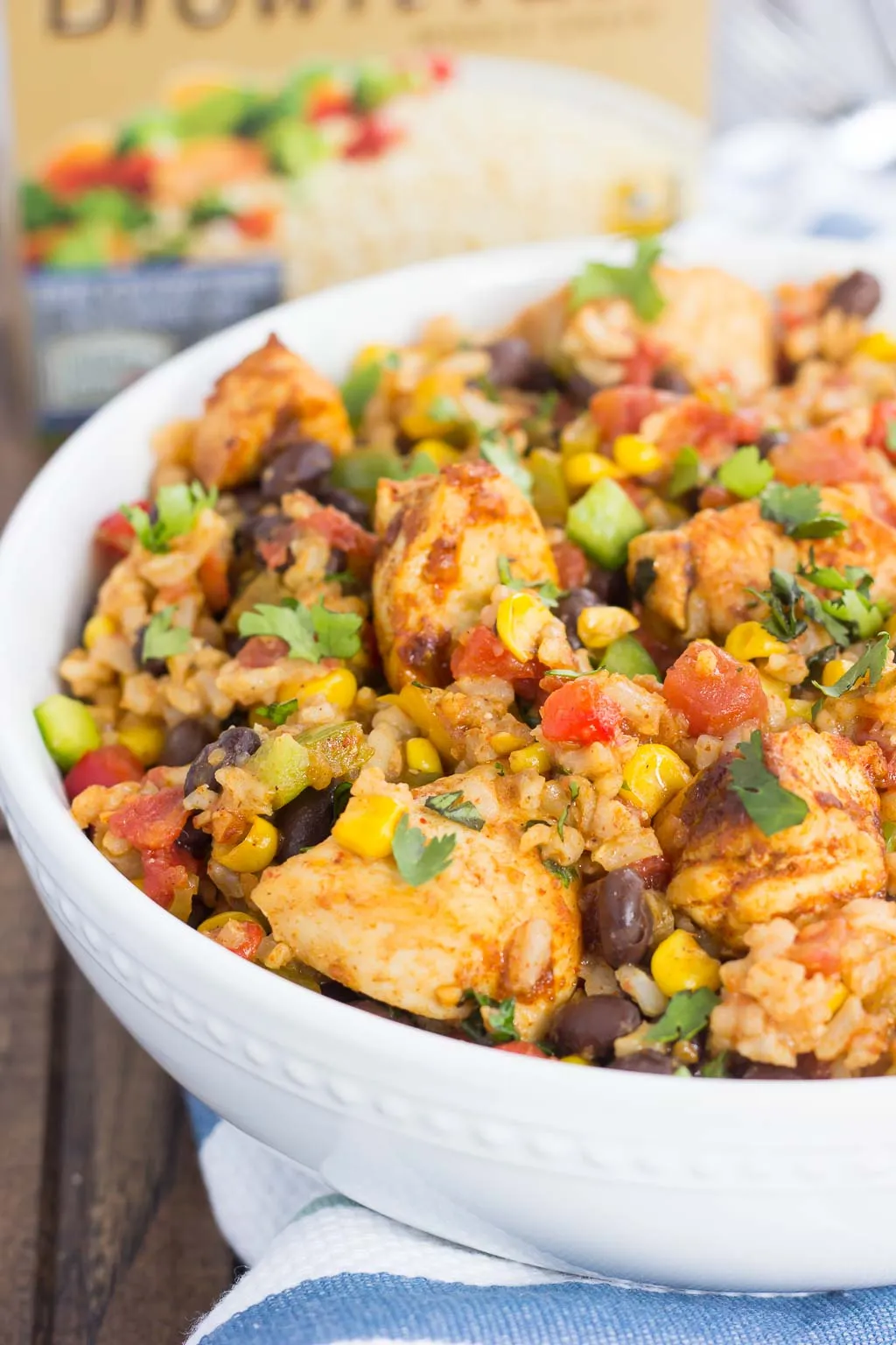 Southwest Chicken Vegetable Brown Rice Bowls