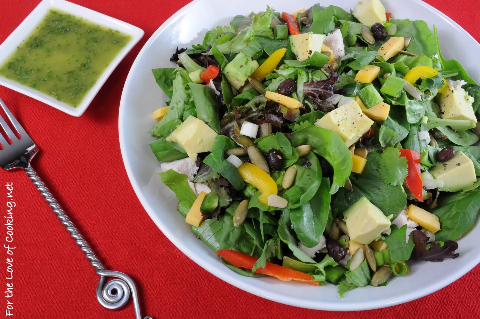 Southwestern Chicken Cobb Salad with Cilantro Lime Dressing