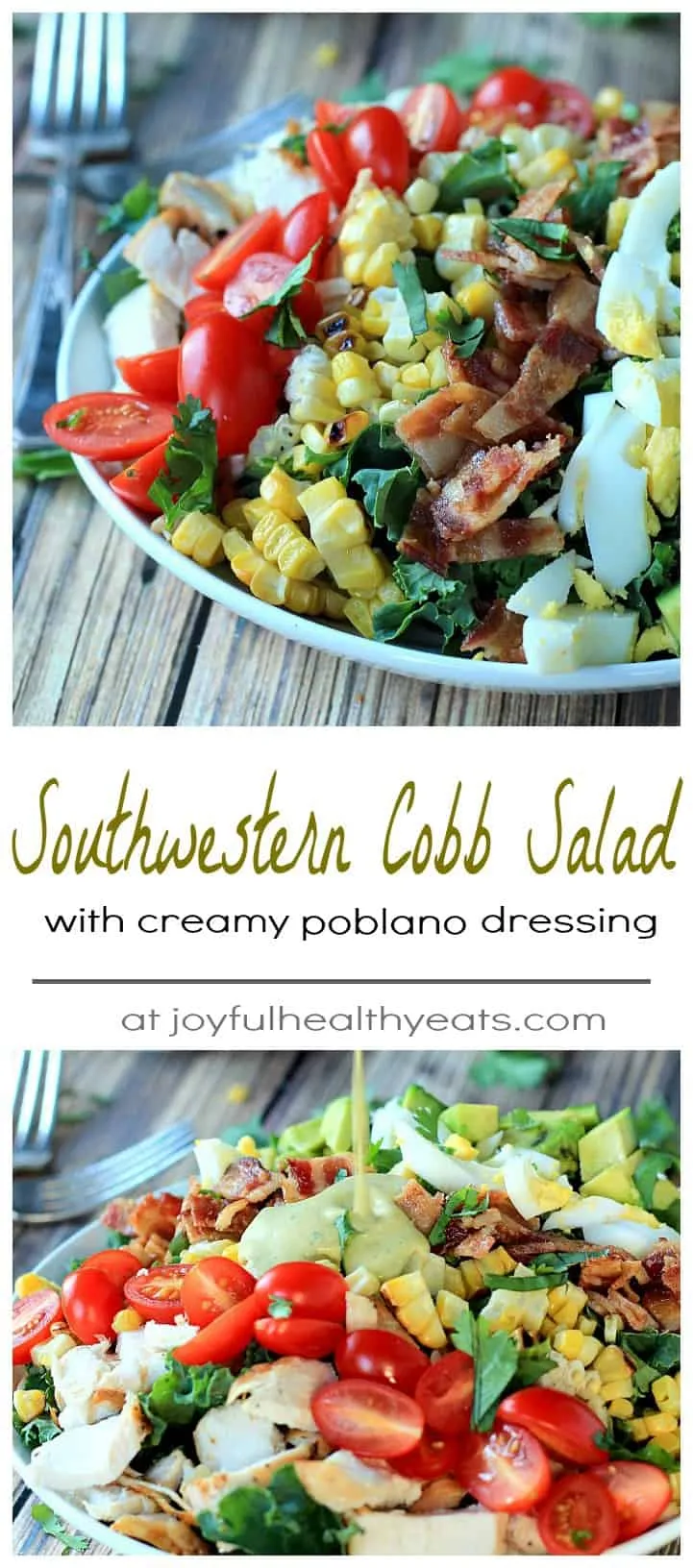 Southwestern Cobb Salad with Creamy Poblano Dressing