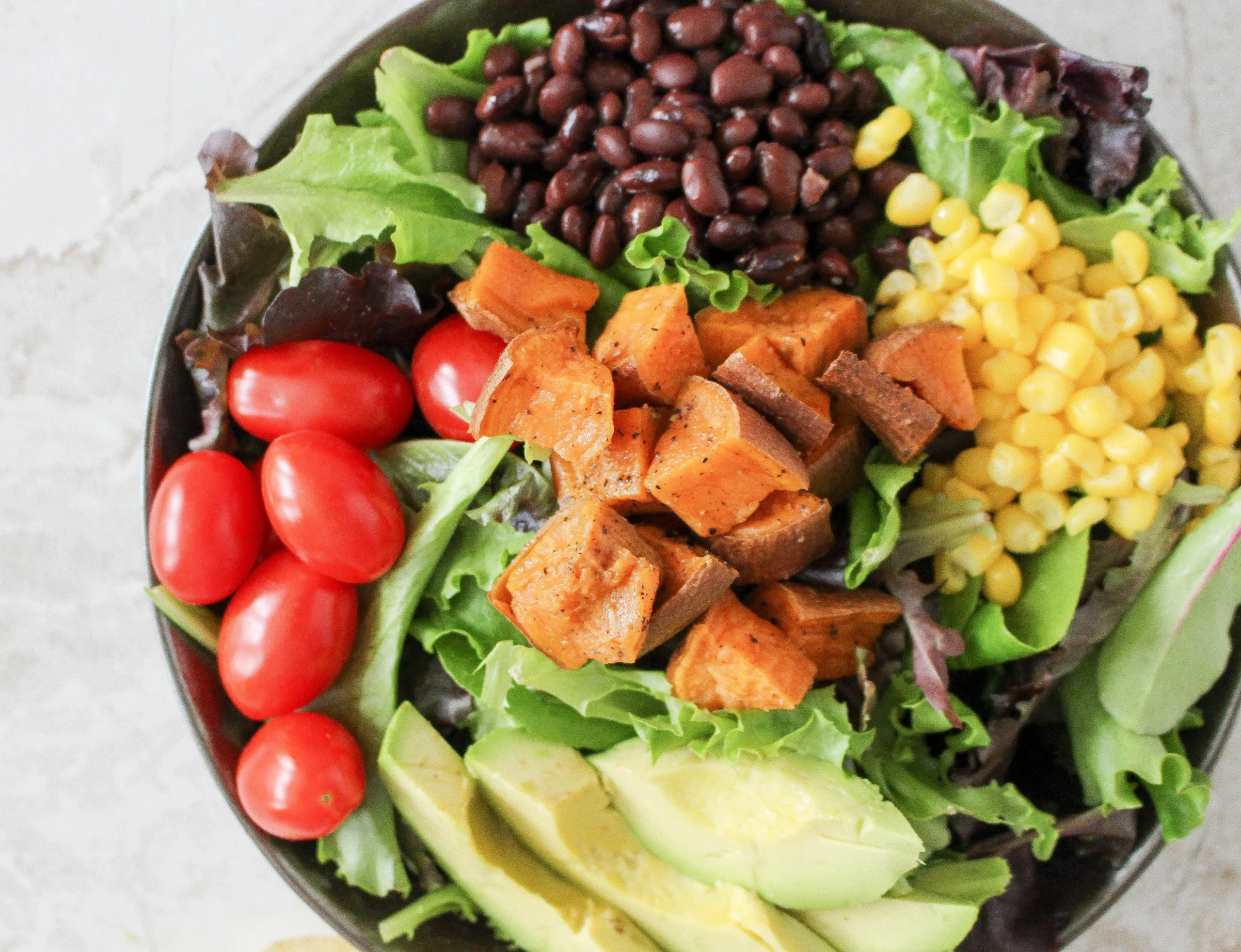 Southwestern Salad with Green Chile Lime Dressing