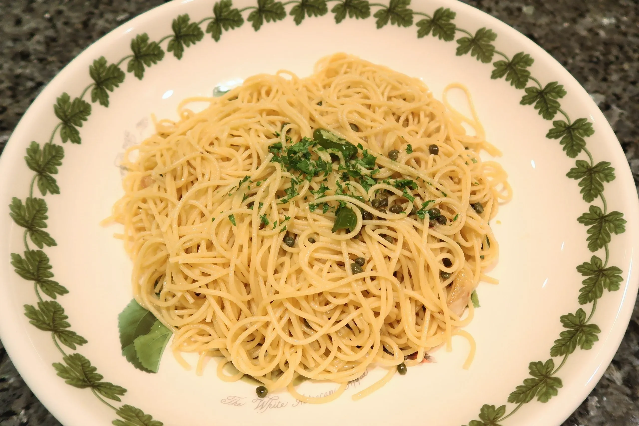 Spaghetti Aglio e Olio with Anchovies