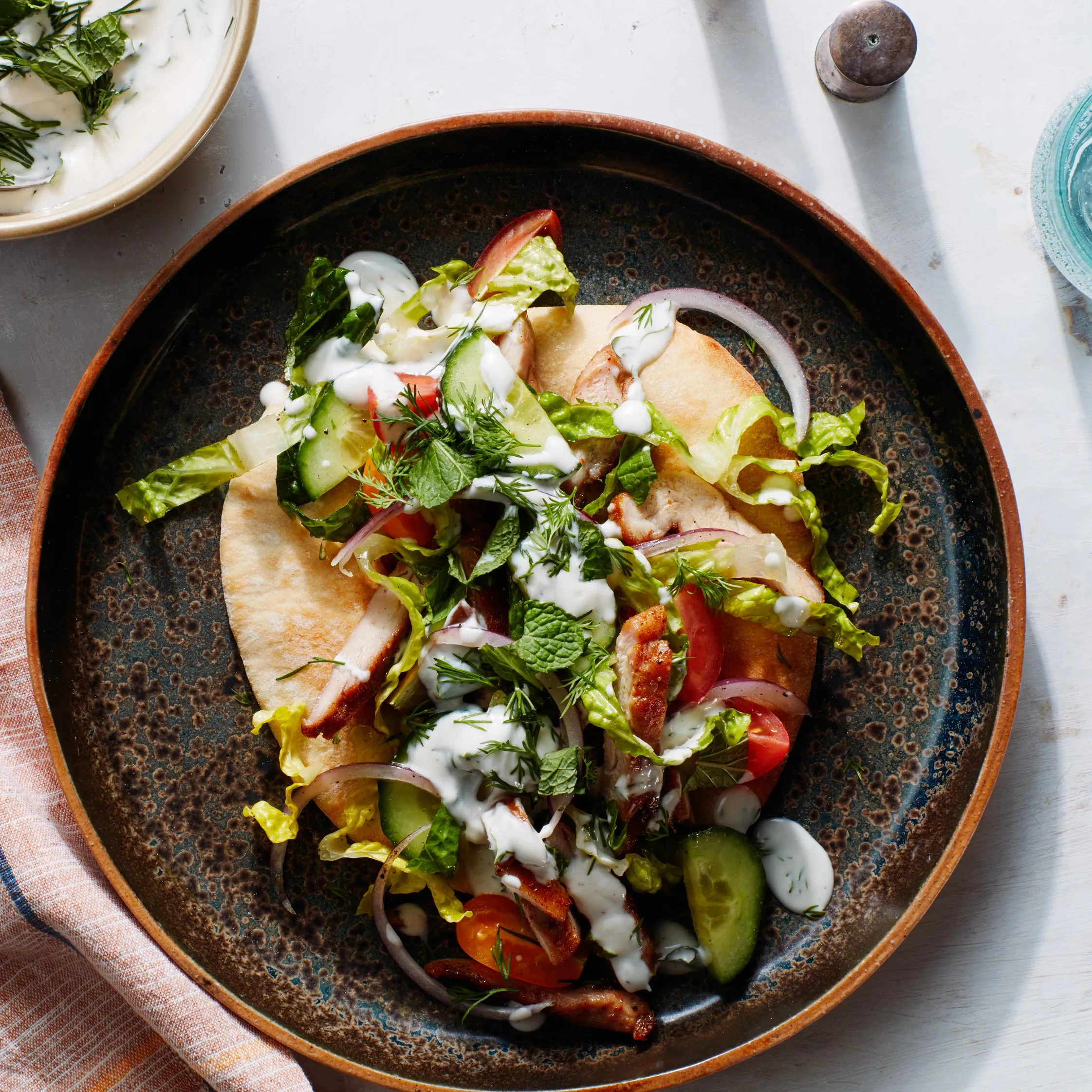 Spiced Chicken Thighs with Garlic Tahini Yogurt