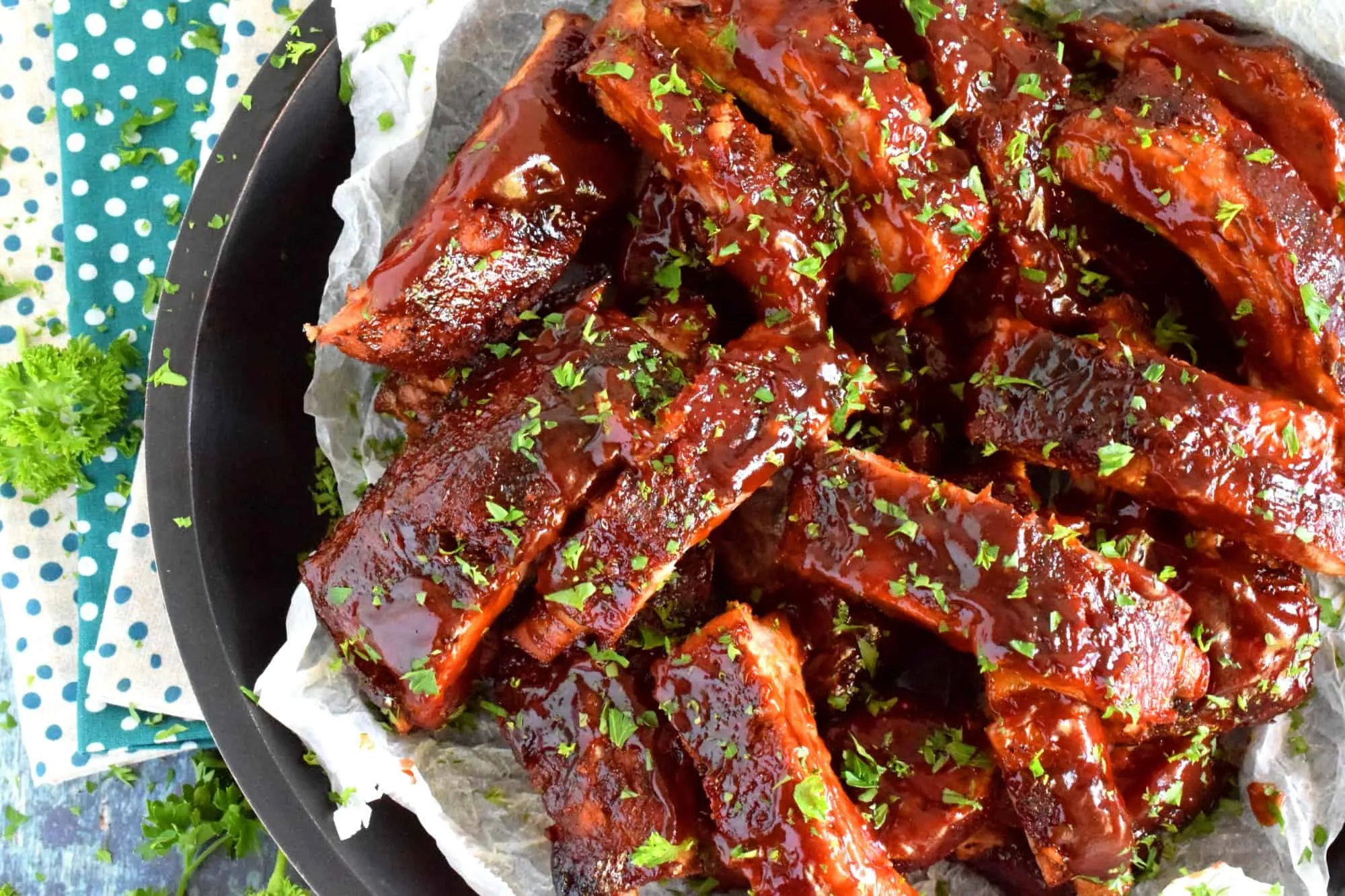 Spicy BBQ Oven Smoked Ribs