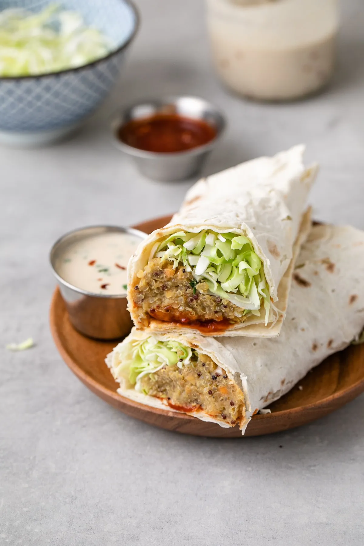 Spicy Lentil Tahini Wrap
