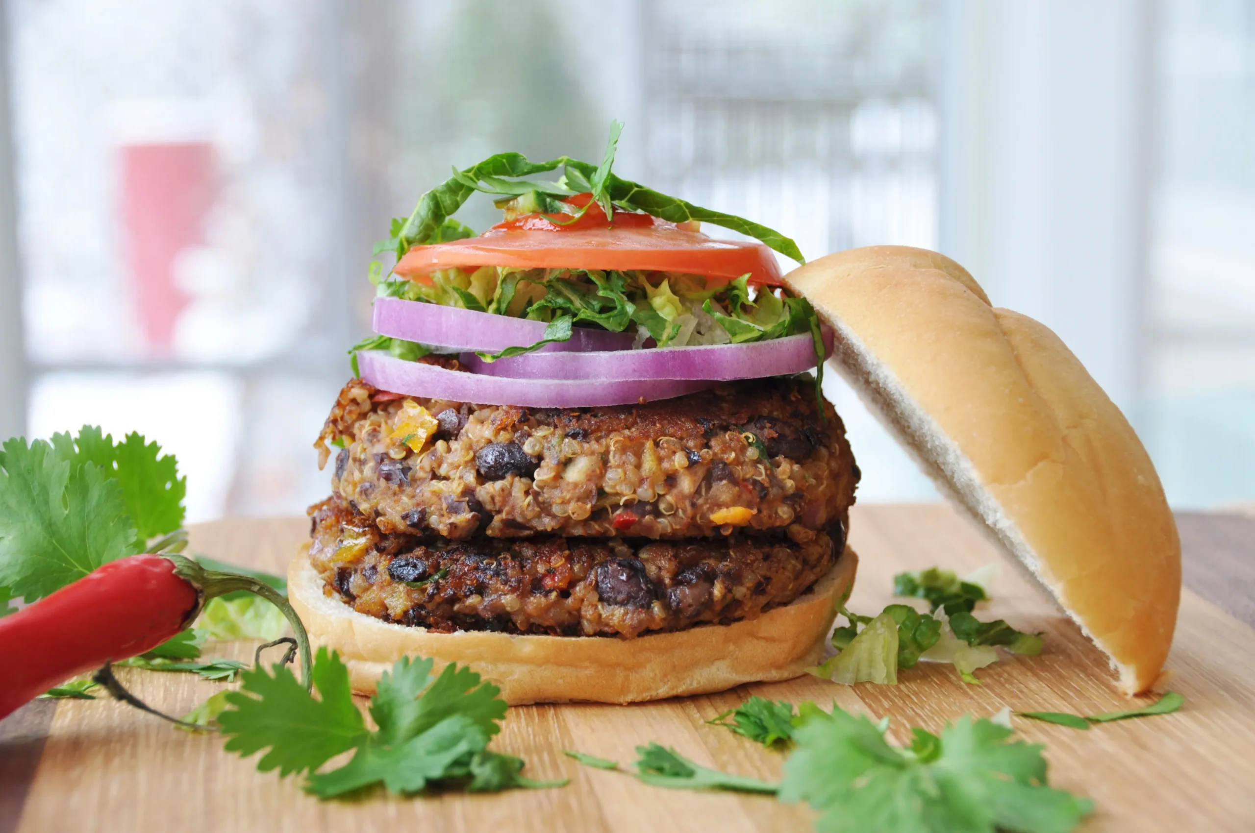 Spicy Quinoa Pita Burgers