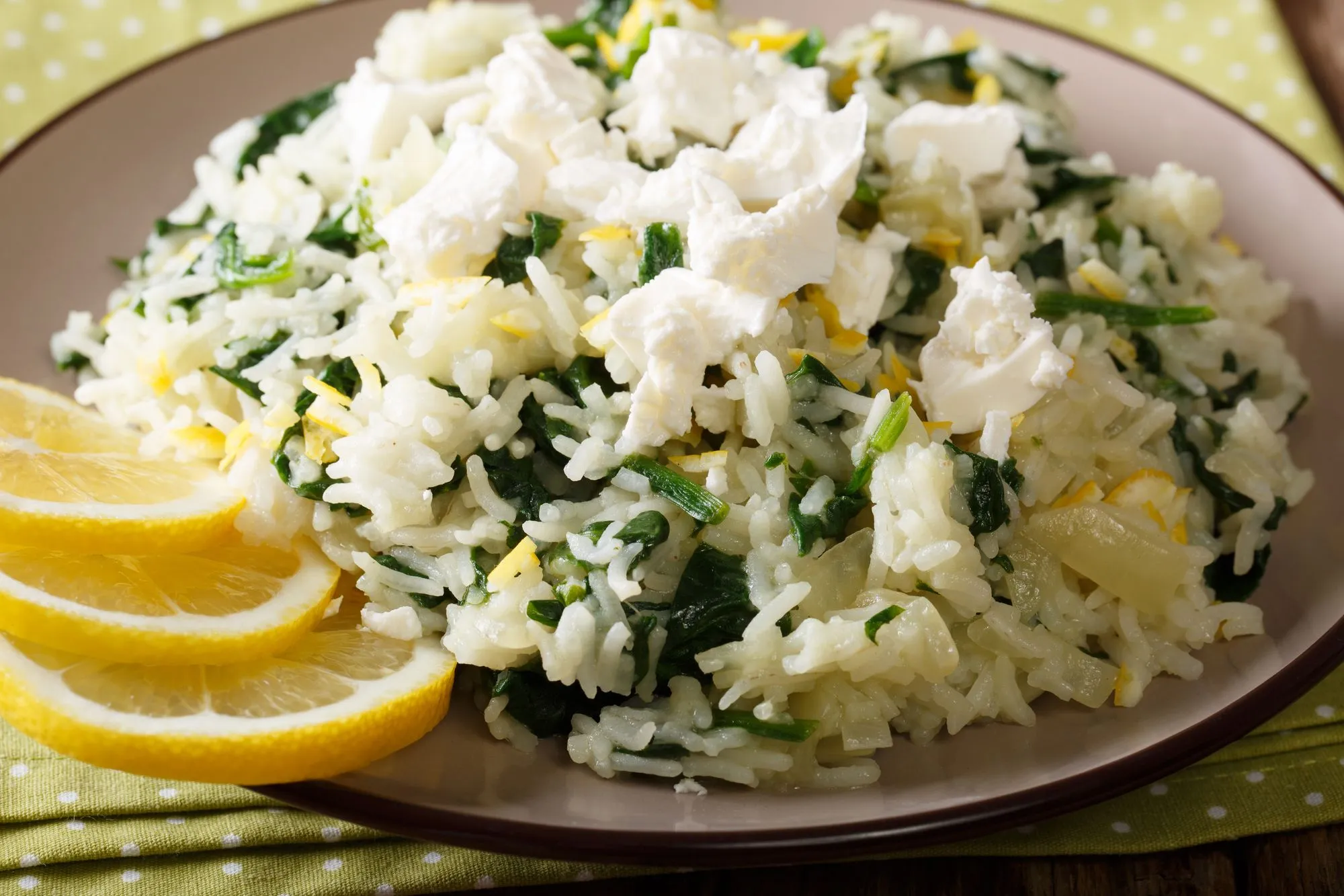 Spinach Feta Brown Rice