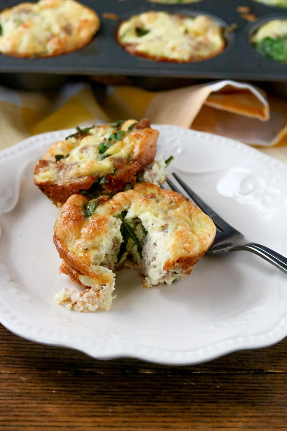 Spinach Sausage Egg Muffins Gluten Free Dairy Free Nut Free