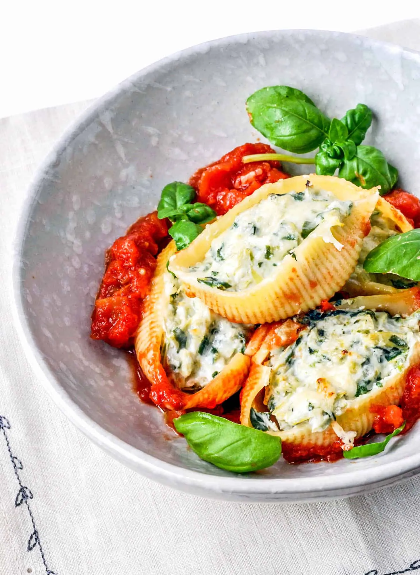 Spinach Stuffed Pasta Shells
