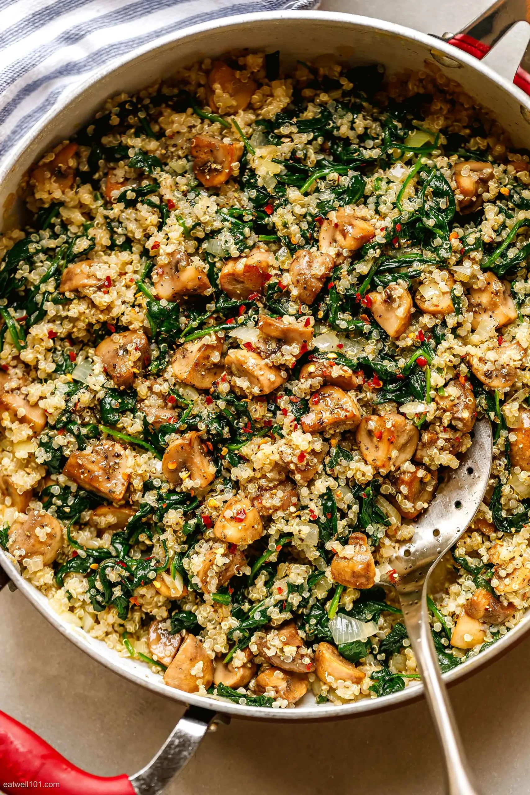 Spinach and Mushroom Quinoa
