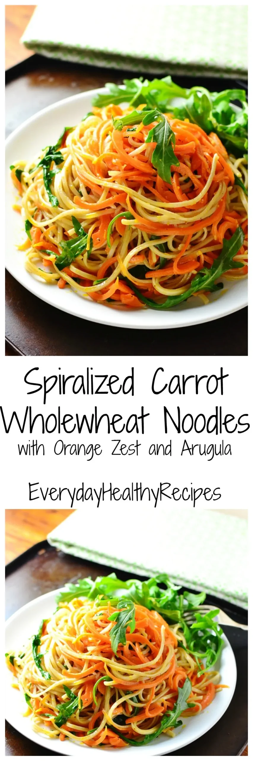 Spiralized Carrot Wholewheat Noodles