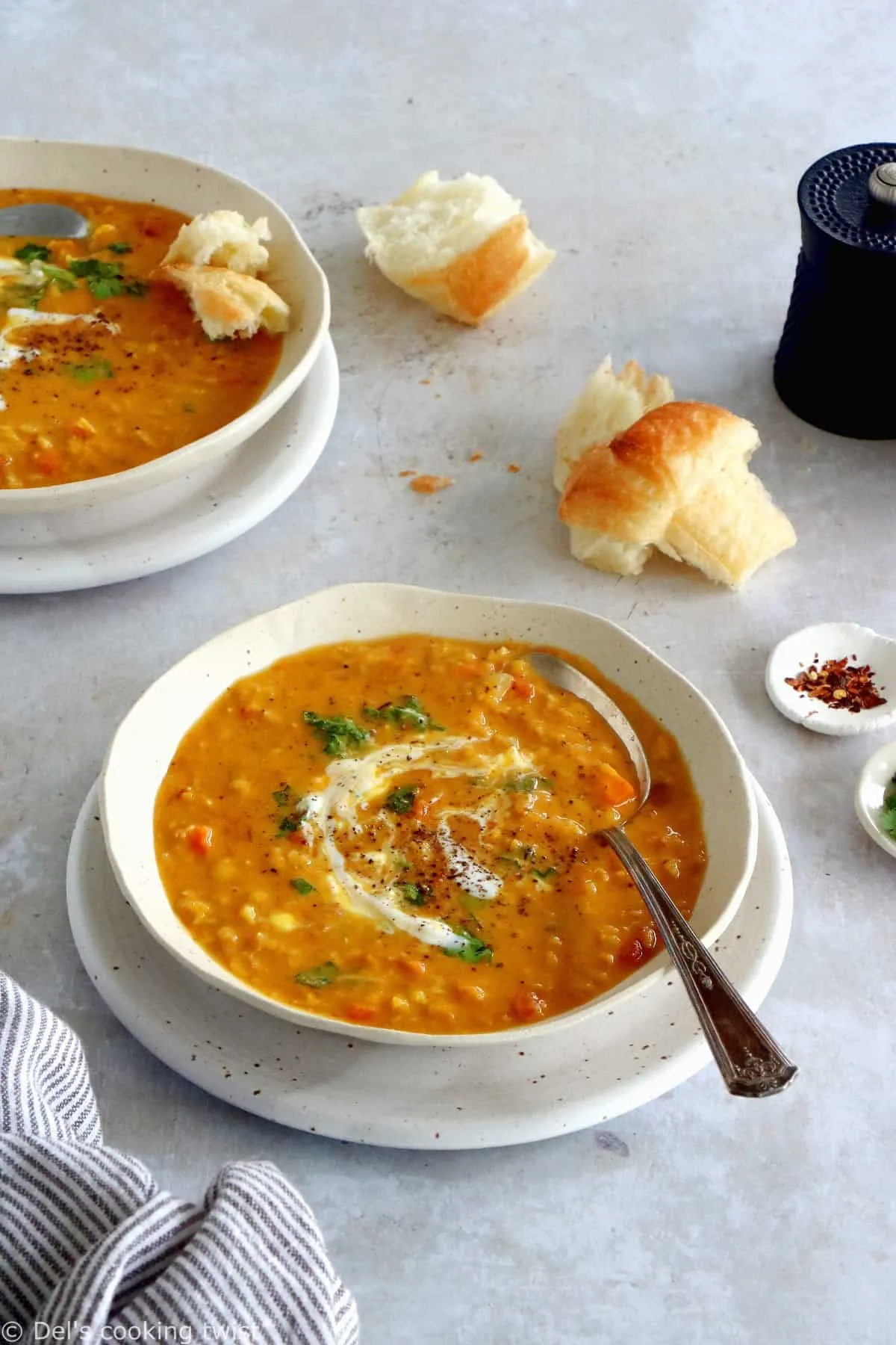 Split Pea and Lentil Curry with Crispy Onions
