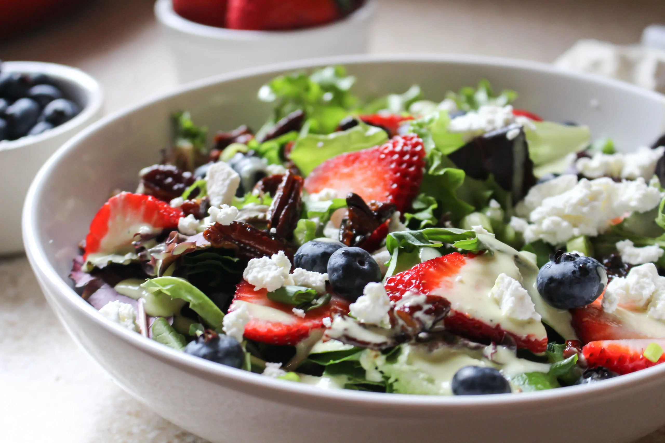 Spring Salad with Scallion Dressing