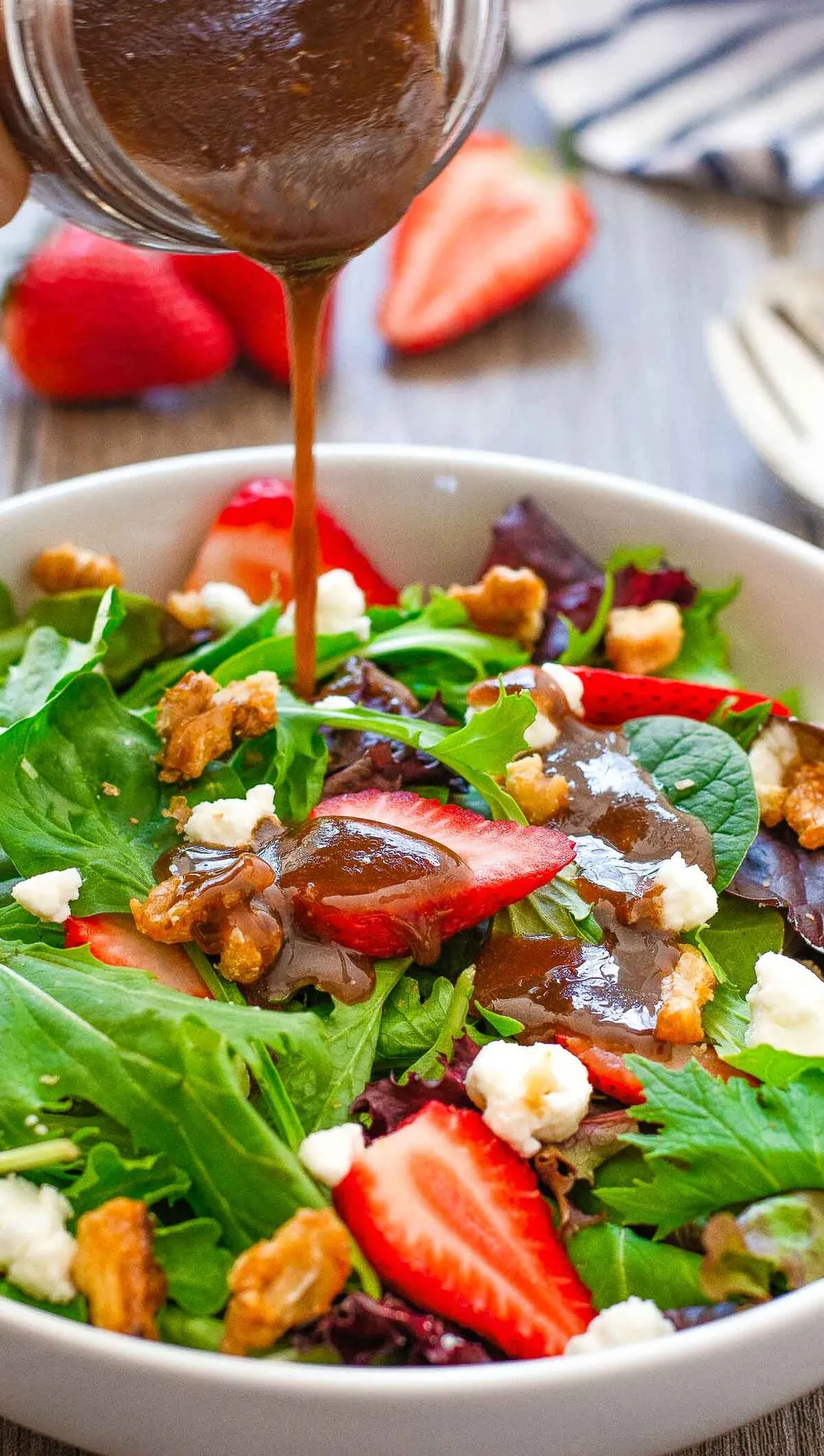 Spring Salad with Strawberries and Balsamic Vinaigrette