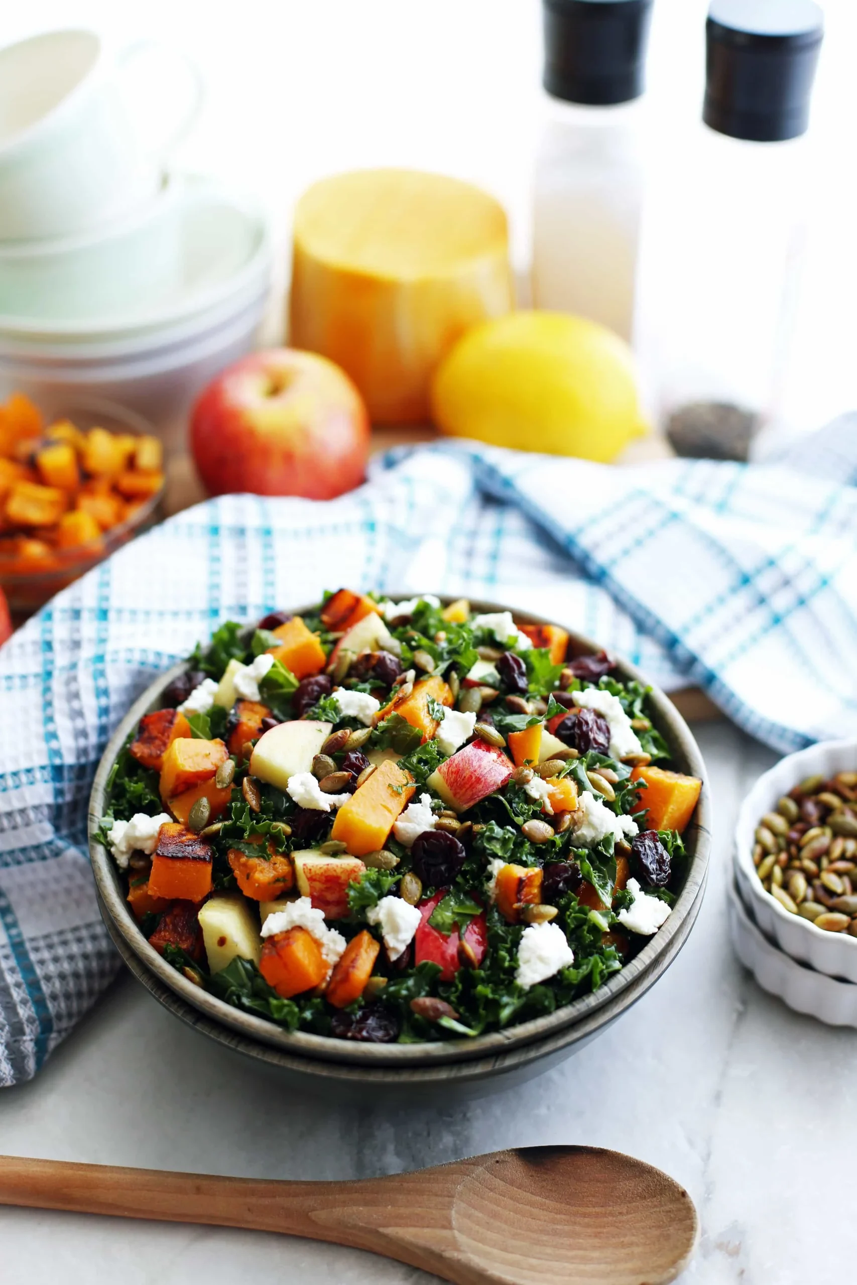 Squash Apple Goat Cheese Salad