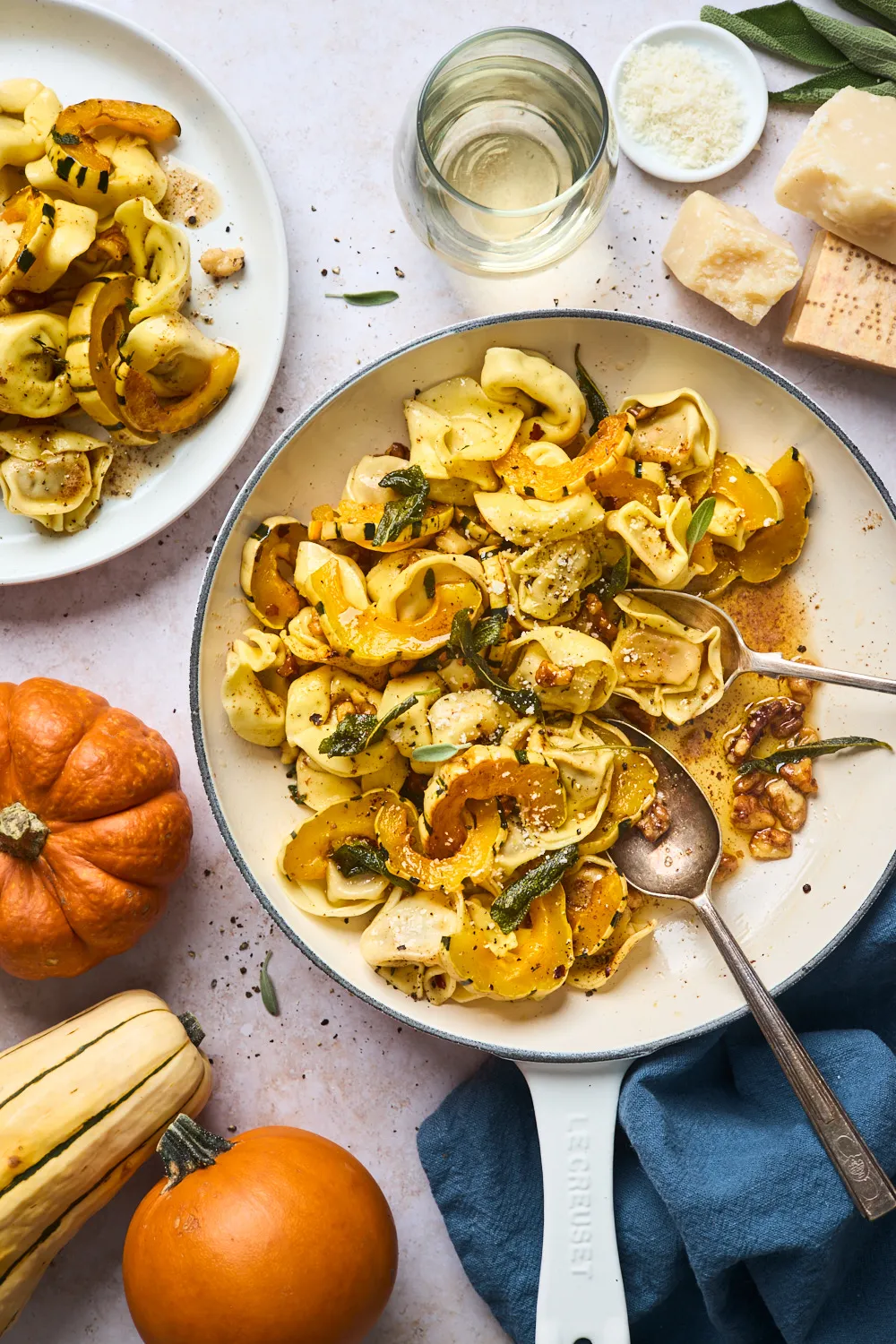 Squash Tortelloni in Roasted Vegetable Broth