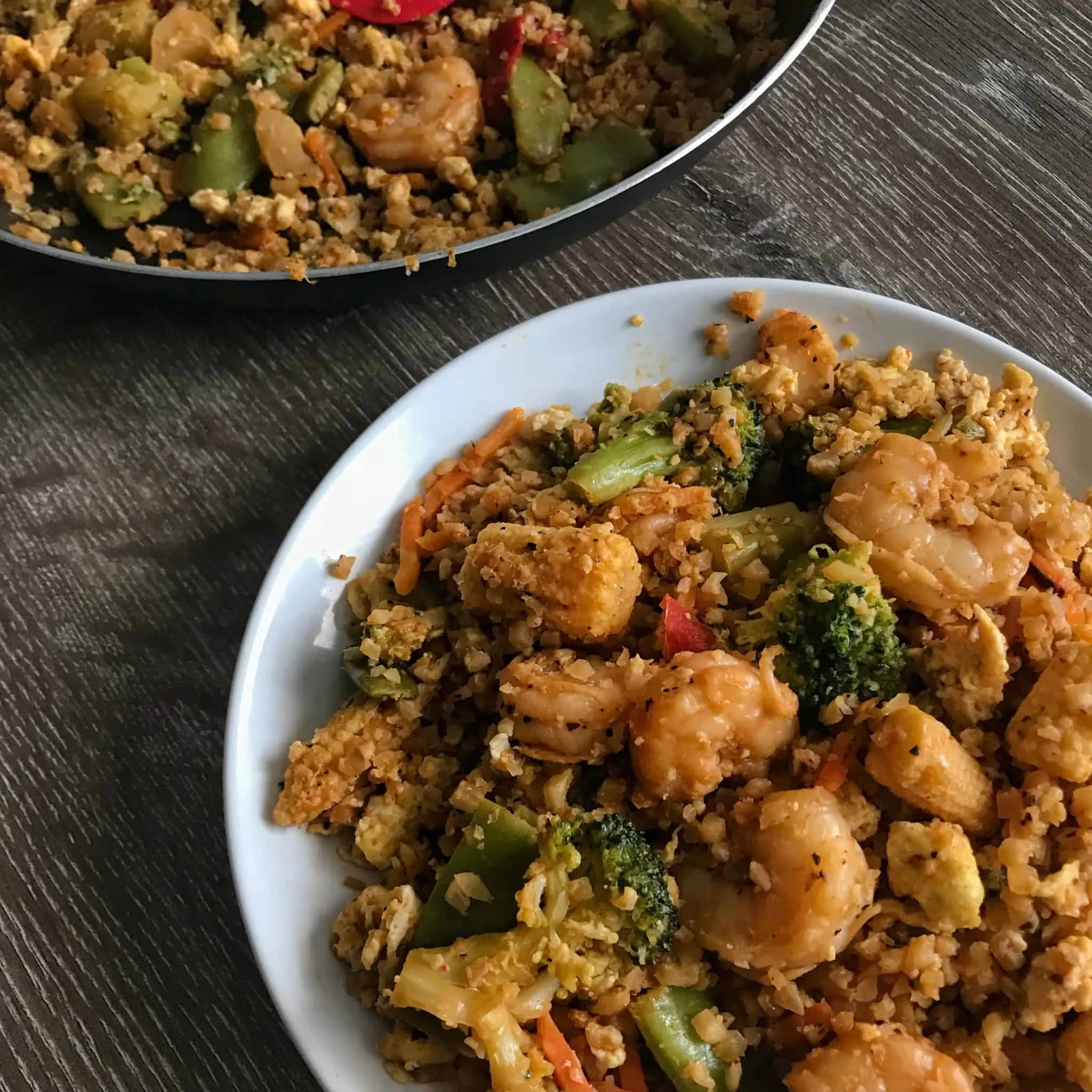 Sriracha Shrimp Fried Rice Medley