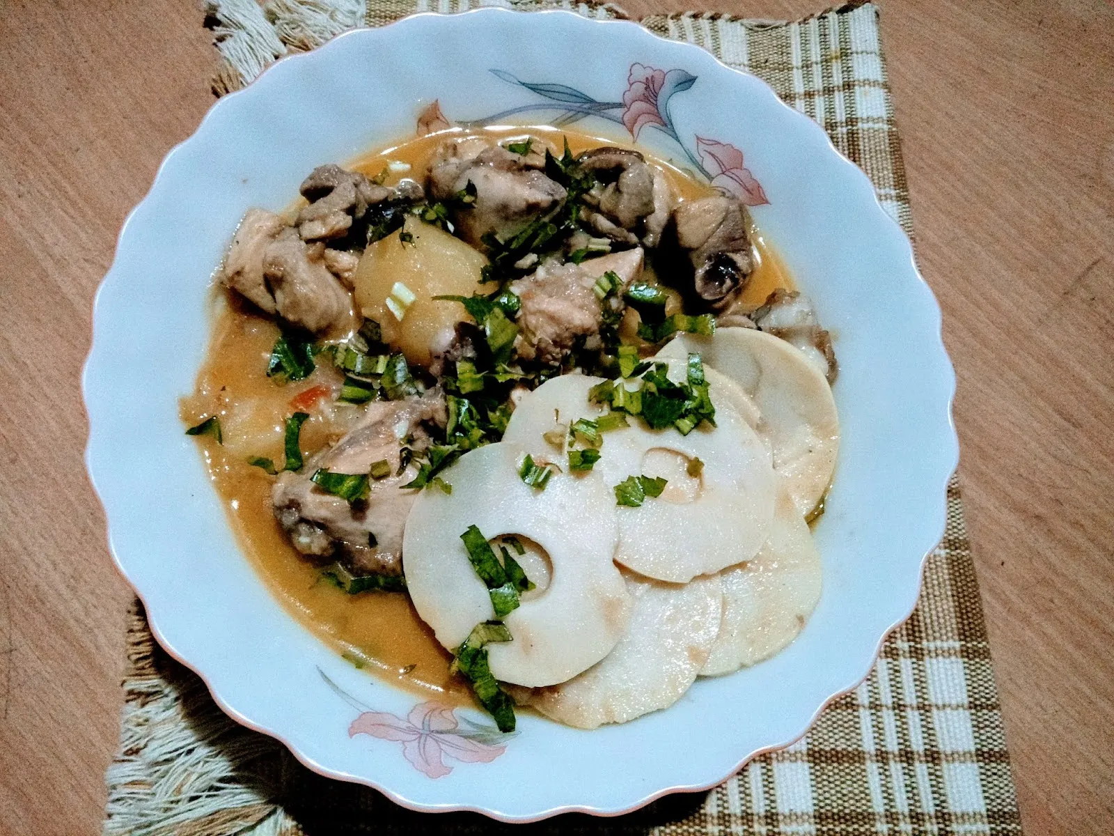 Steamed Bamboo Shoots with Chicken and Ham