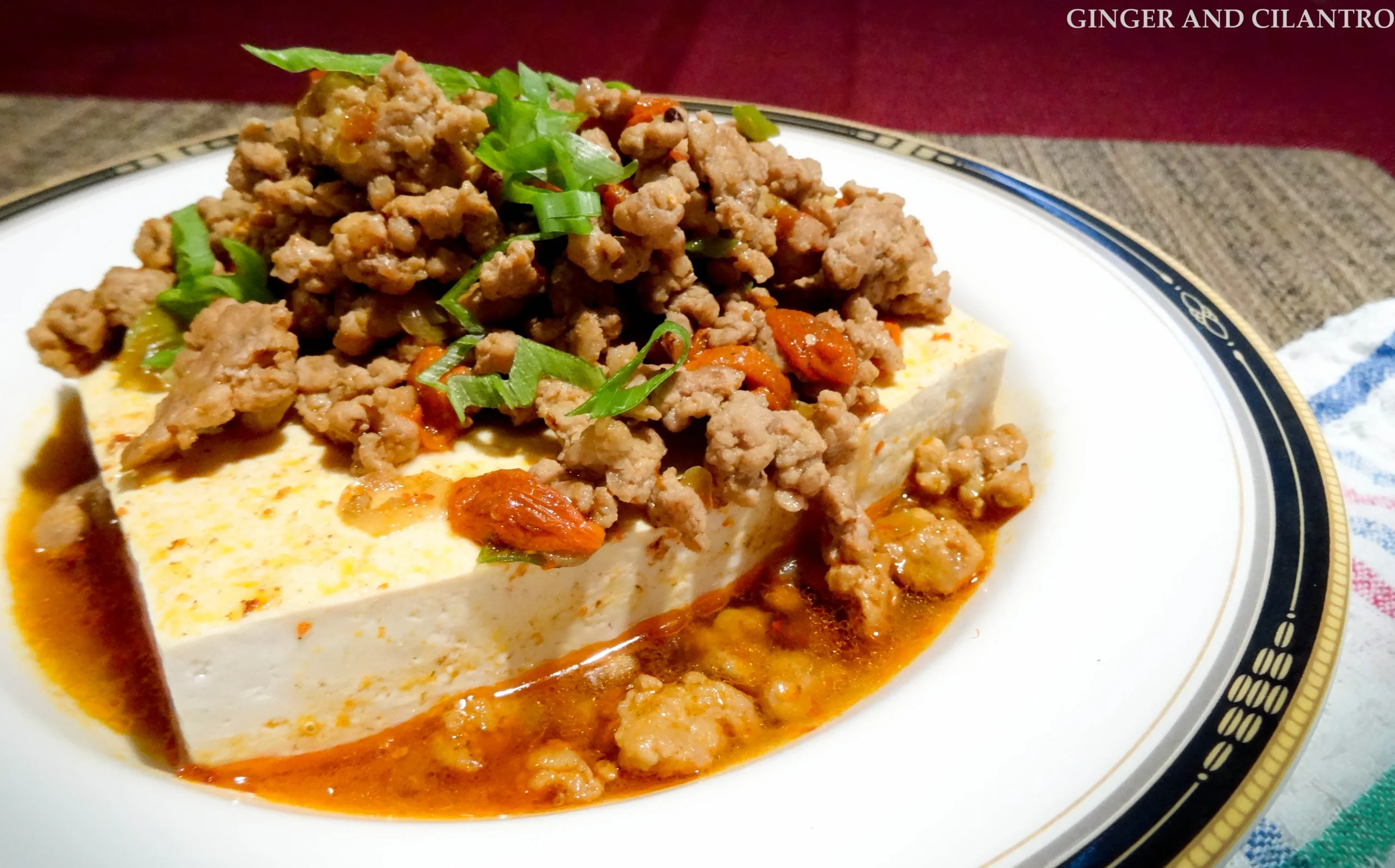 Steamed Tofu with Pork