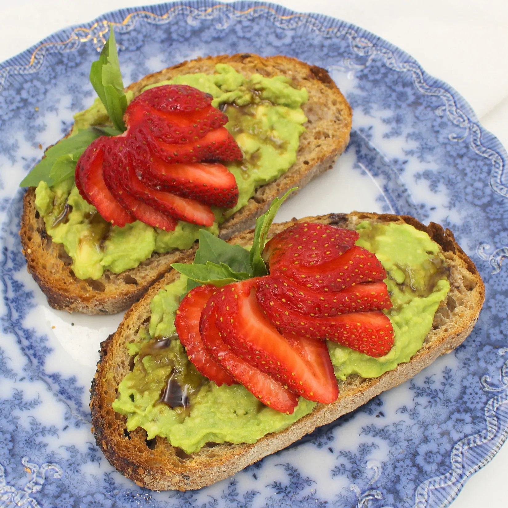 Strawberry Basil Avocado Toast
