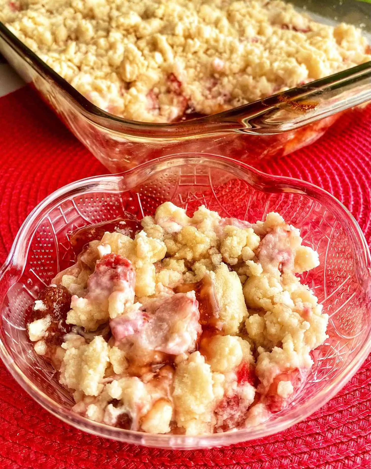 Strawberry Colada Dump Cake