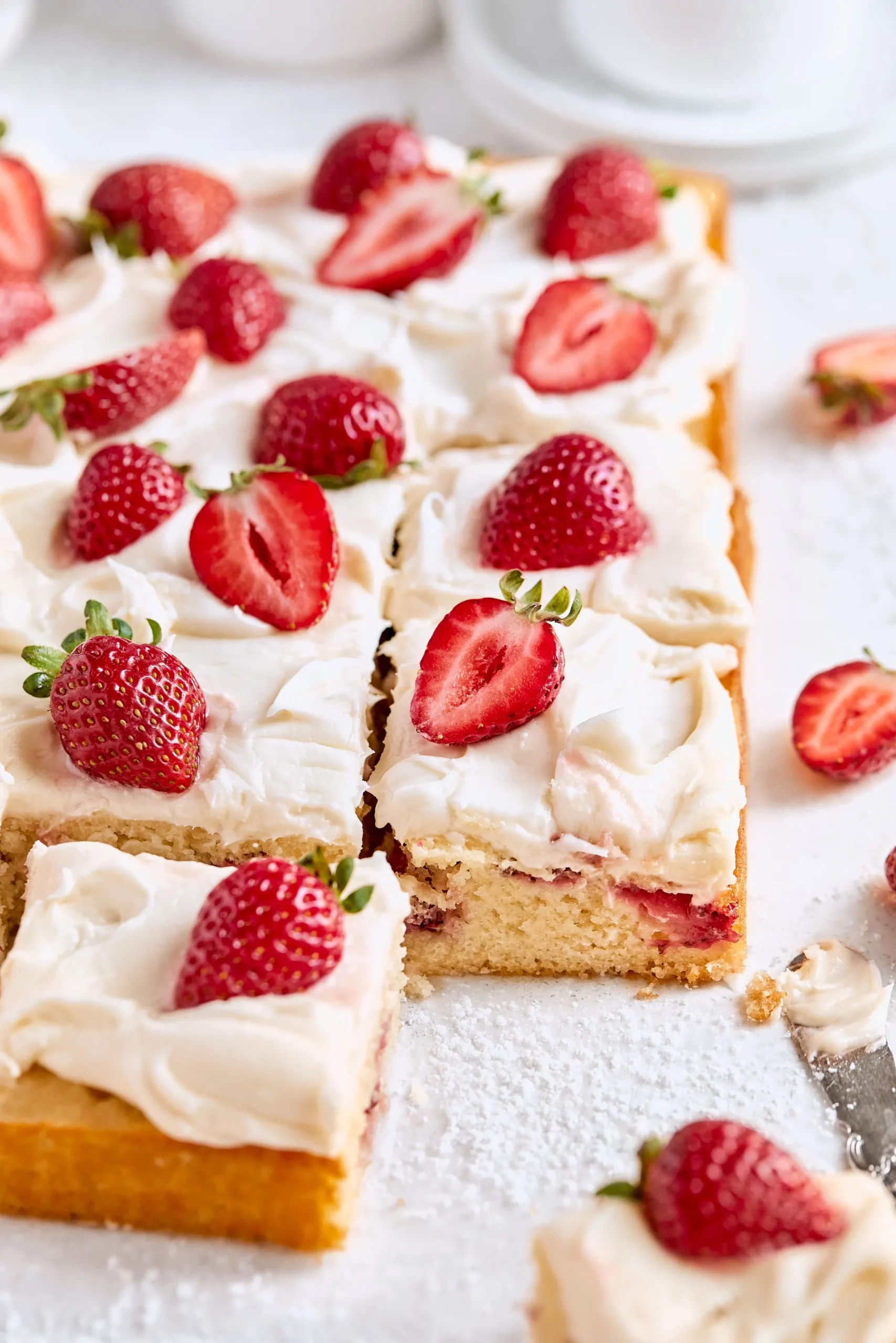 Strawberry Cream Cheese Sheet Cake