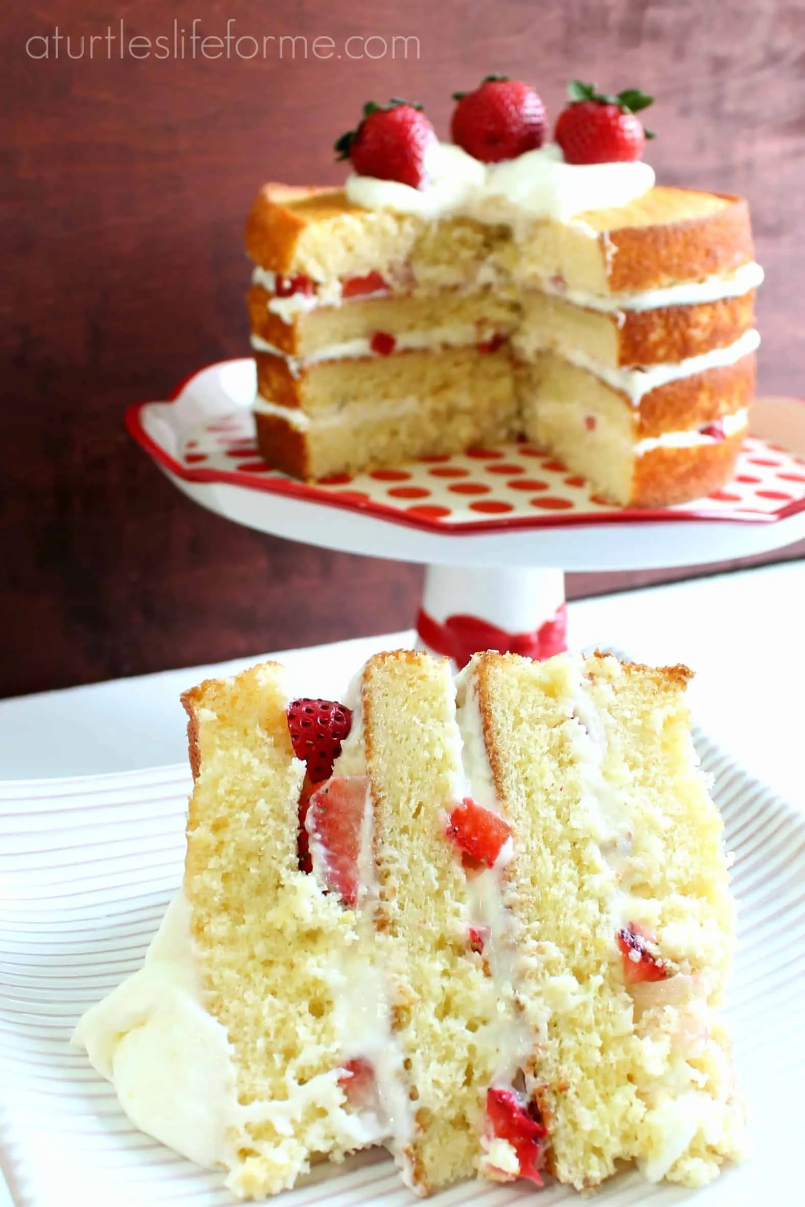 Strawberry Lemon Cream Cake