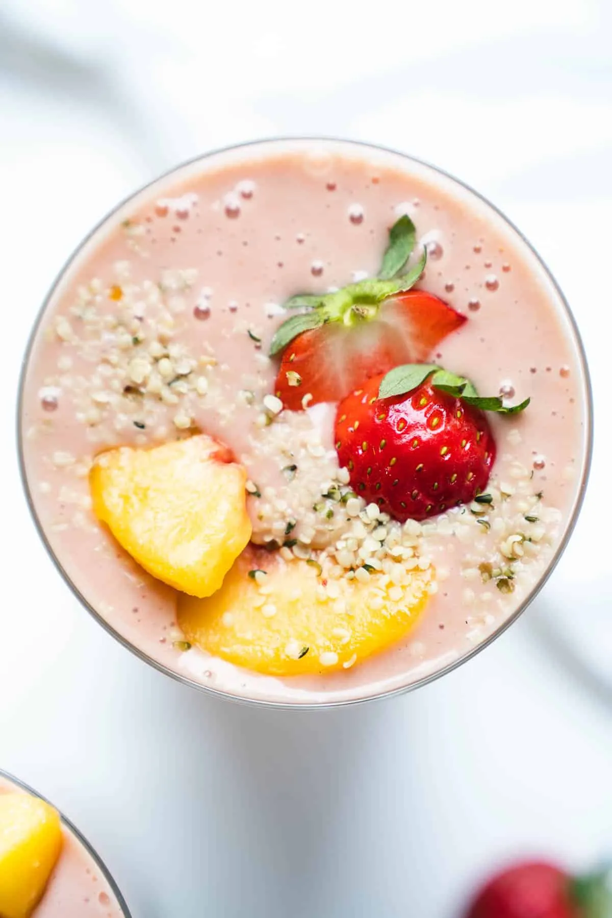 Strawberry Peach Sideline Smoothie Bowl