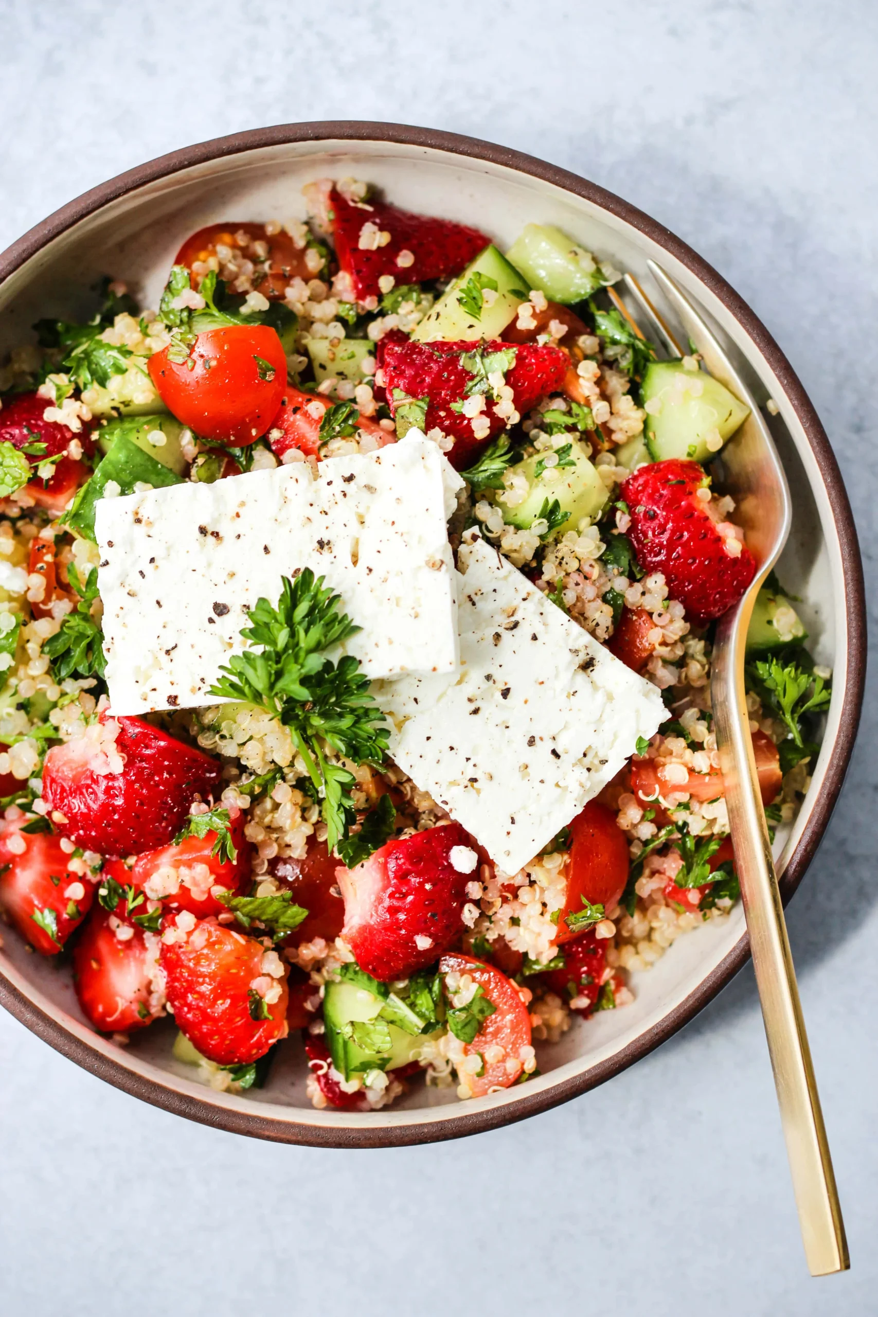 Strawberry Quinoa Feta Salad