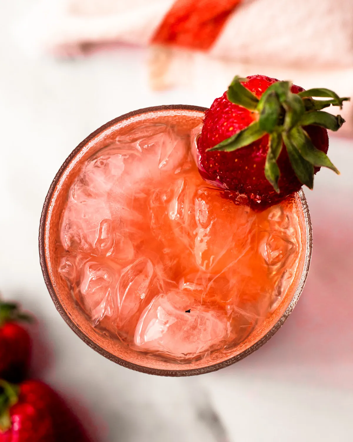 Strawberry Rose Bramble Gin Cocktail
