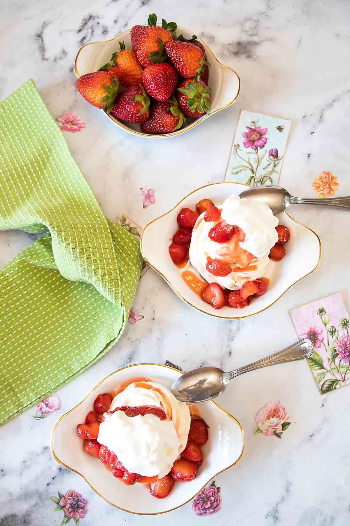 Strawberry Schaum Torte Meringue Ice Cream Berries