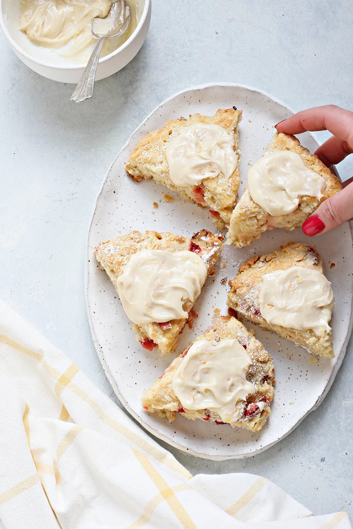 Strawberry Scones with Meyer Lemon