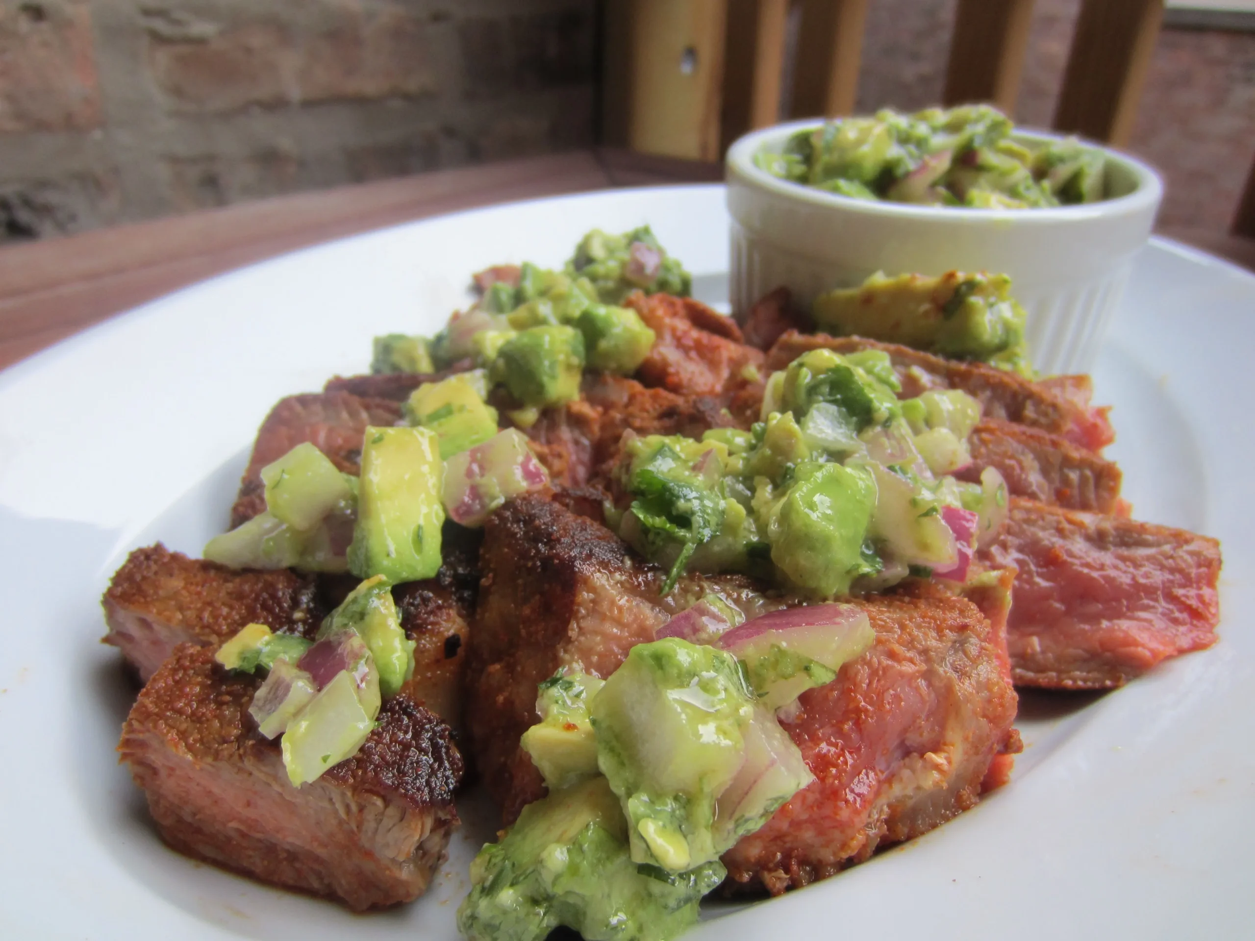 Strip Steaks with a Touch of Latin America