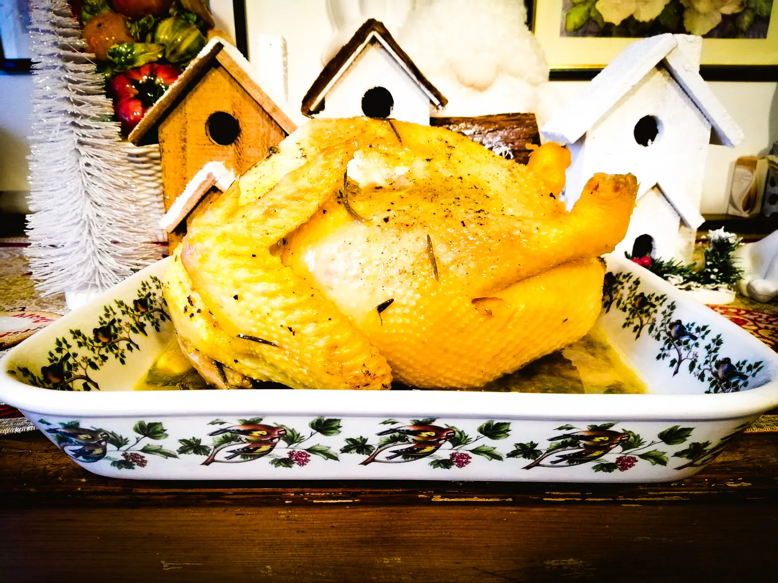 Stuffed Capon with Ceps in a Salt Crust