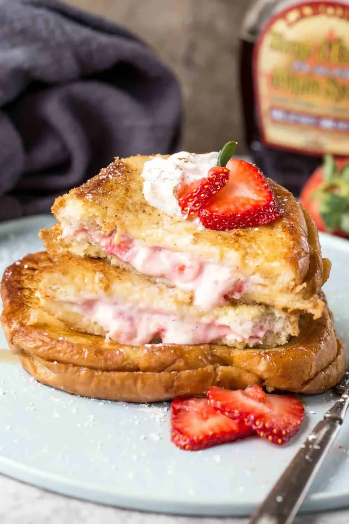 Stuffed Strawberry Cheesecake French Toast
