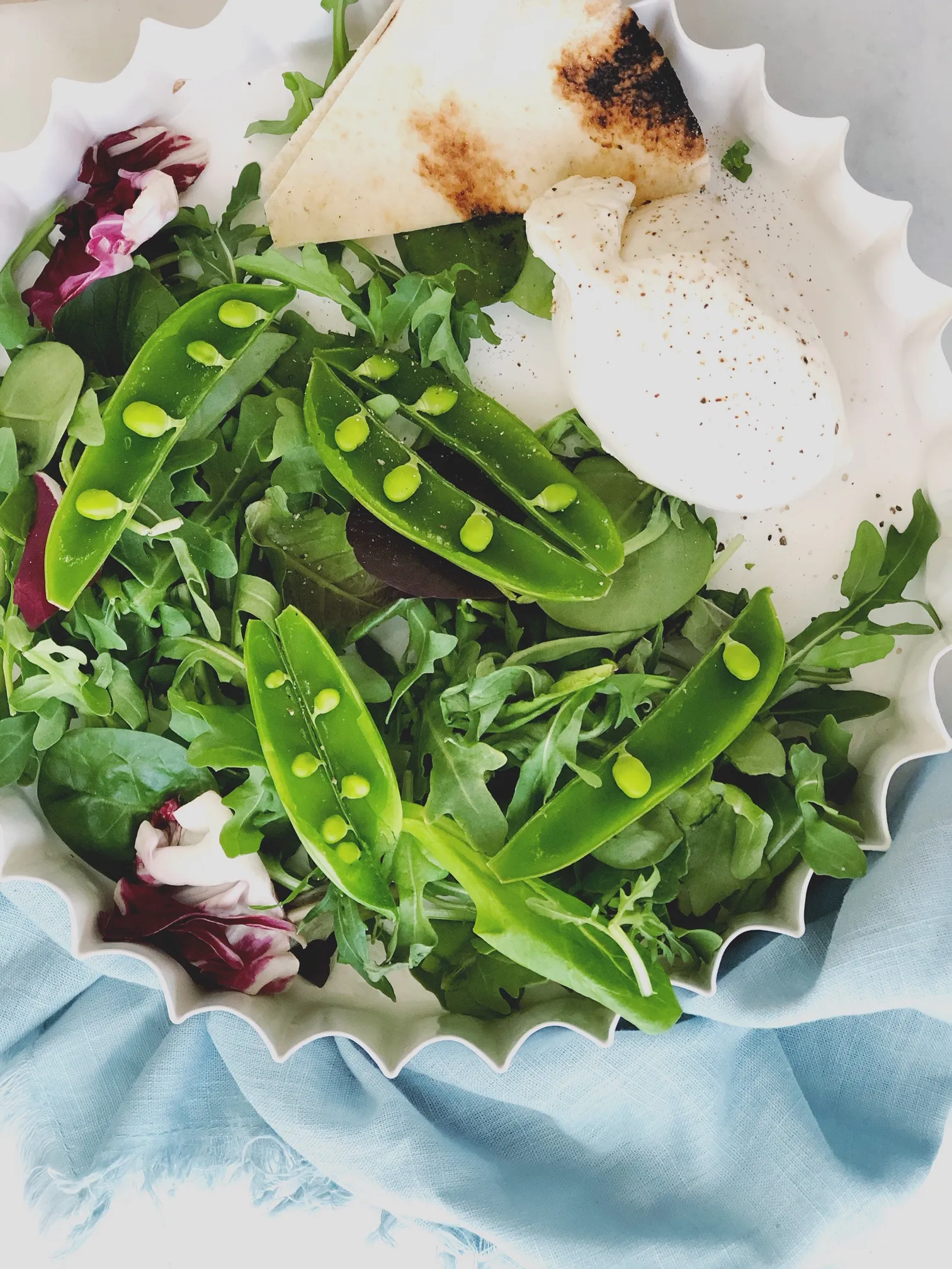 Sugar Snap Pea and Burrata Salad