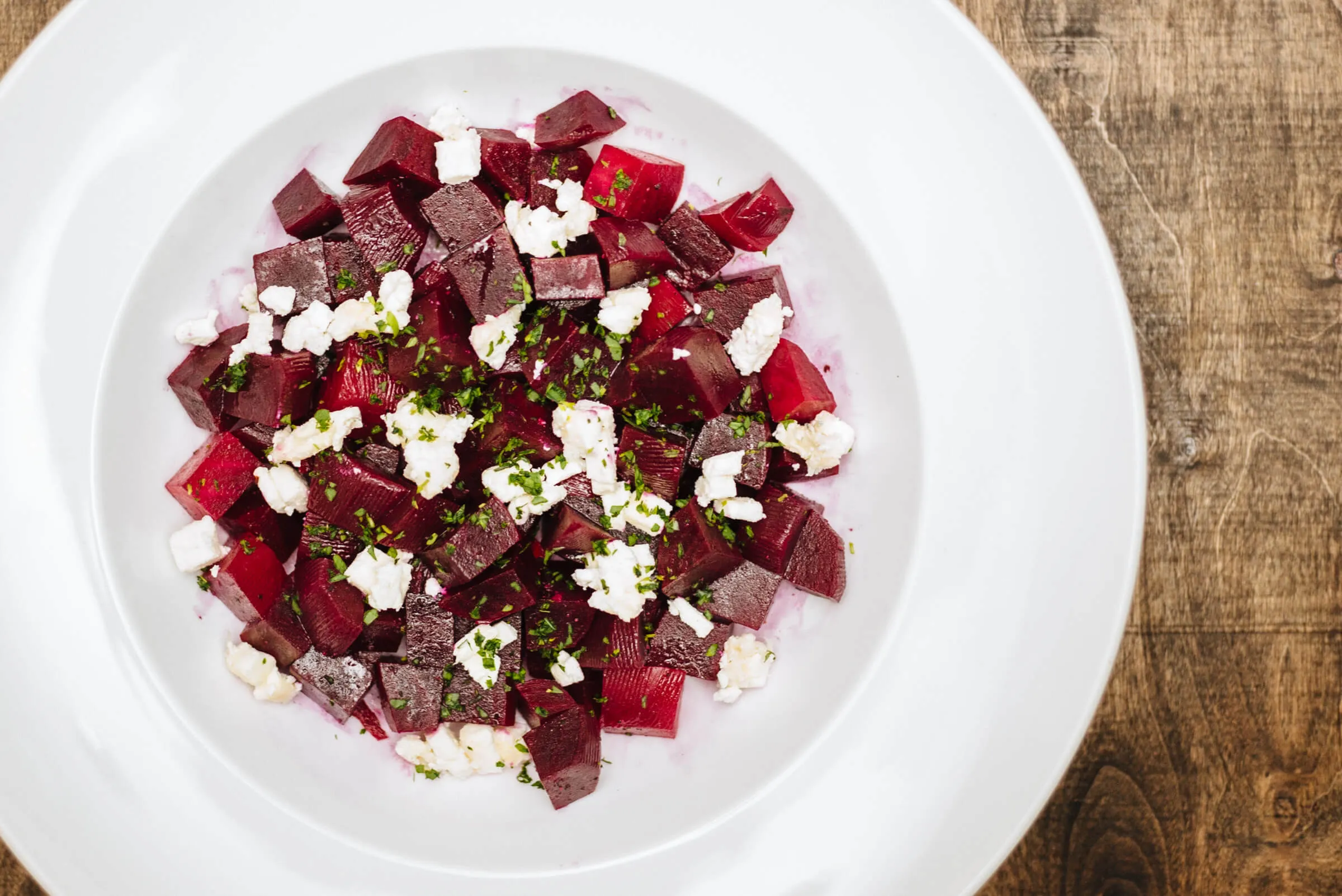 Summer Beet and Goat Cheese Salad